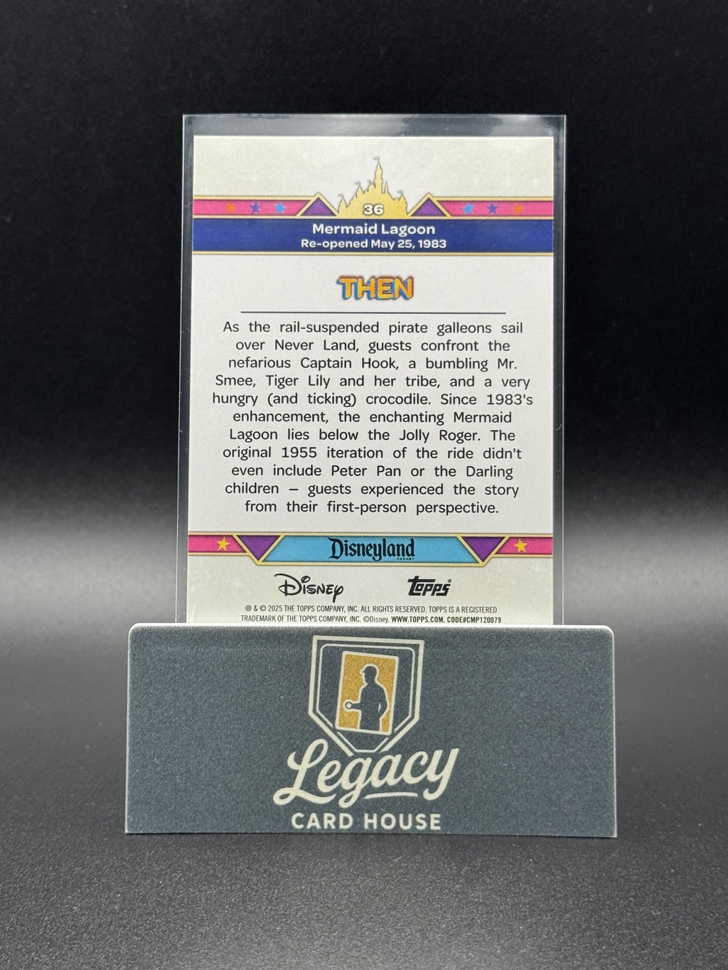 2025 Topps Disneyland 70th Anniversary #36 Mermaid Lagoon Pink Shimmer Foil