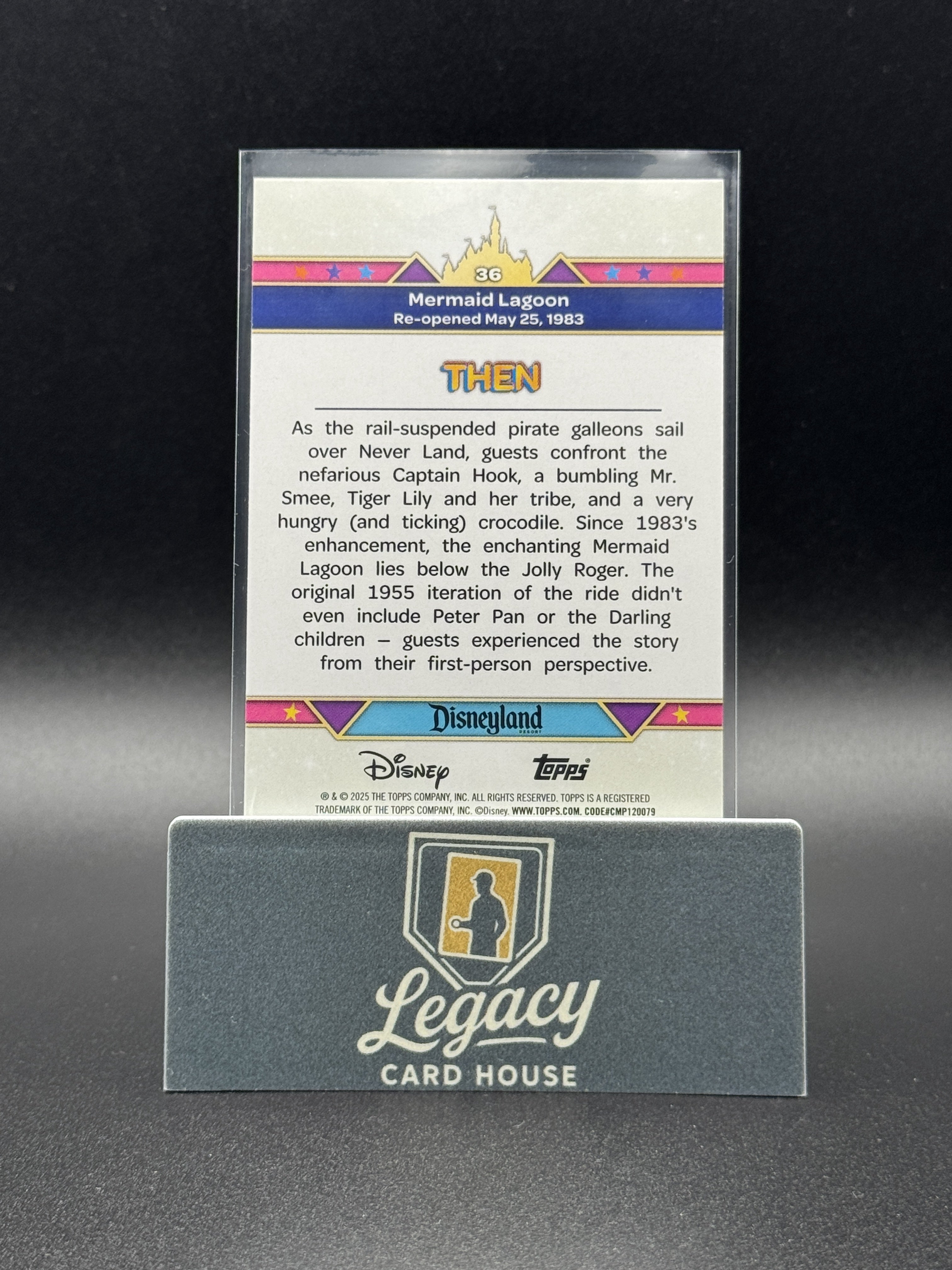 2025 Topps Disneyland 70th Anniversary #36 Mermaid Lagoon Pink Shimmer Foil
