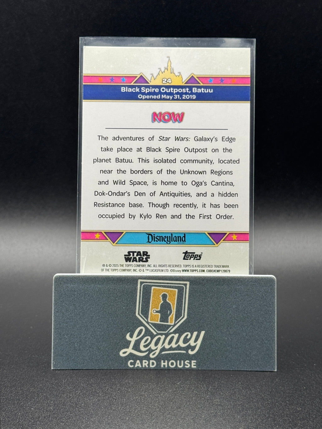 2025 Topps Disneyland 70th Anniv. Black Spire Outpost, Batuu Pink Shimmer Foil