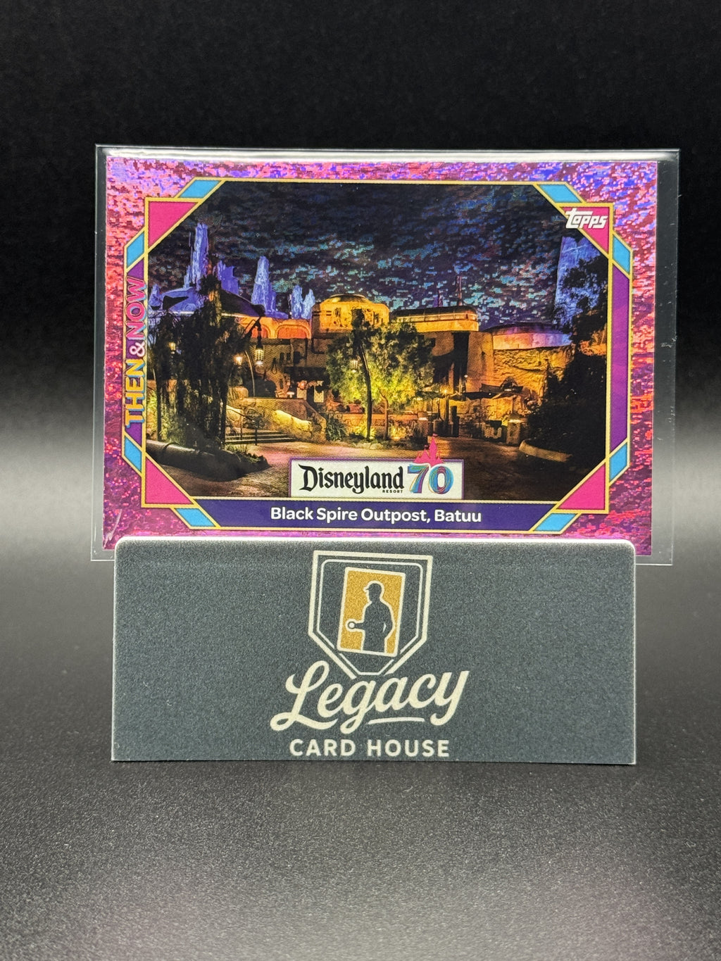 2025 Topps Disneyland 70th Anniv. Black Spire Outpost, Batuu Pink Shimmer Foil