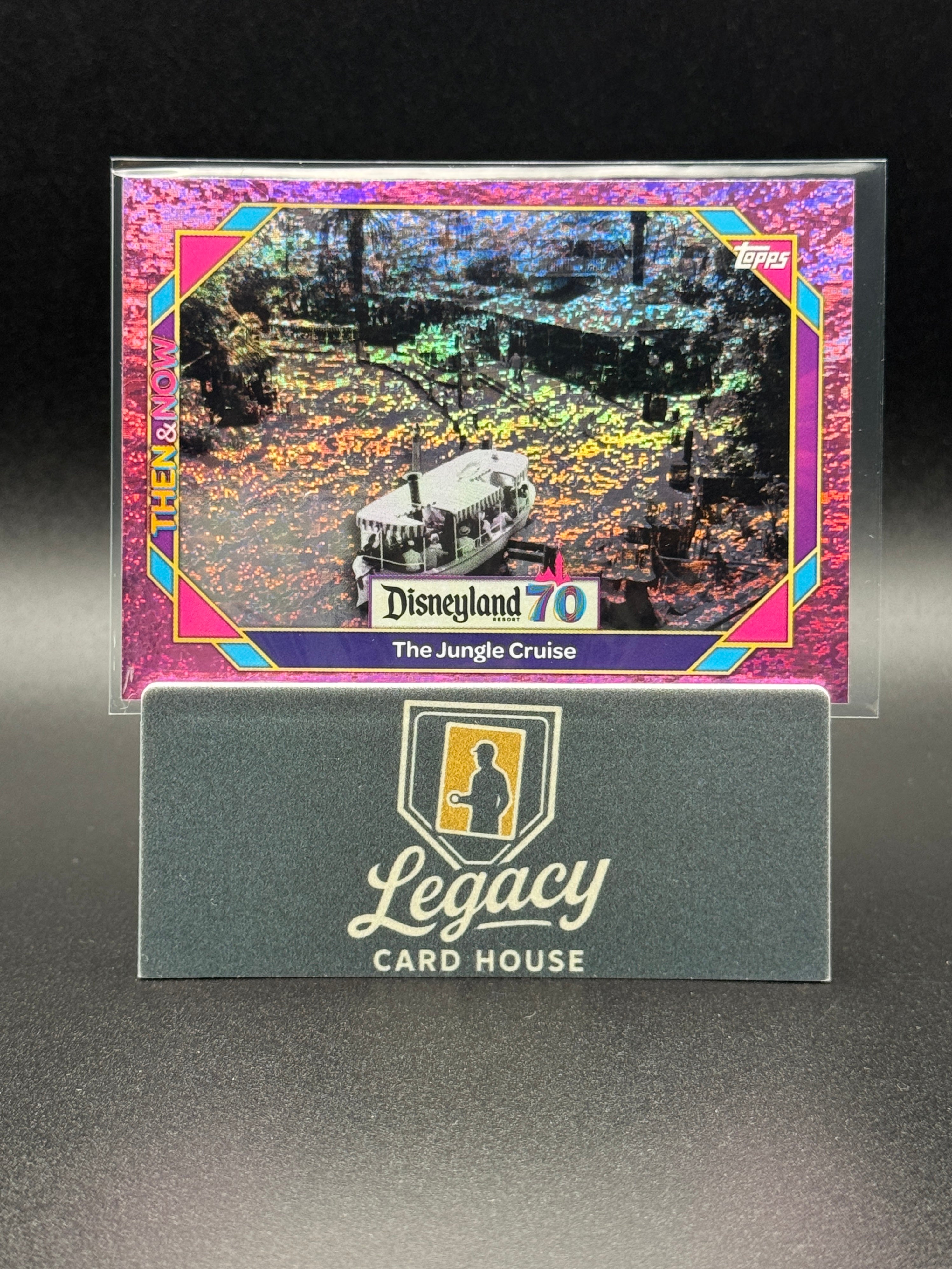 2025 Topps Disneyland 70th Anniversary #9 The Jungle Cruise Pink Shimmer Foil