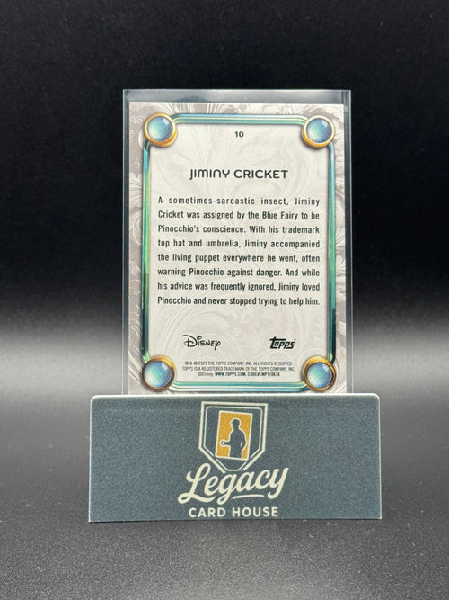2025 Topps Disney Wonder #10 Jiminy Cricket Diamante Foil