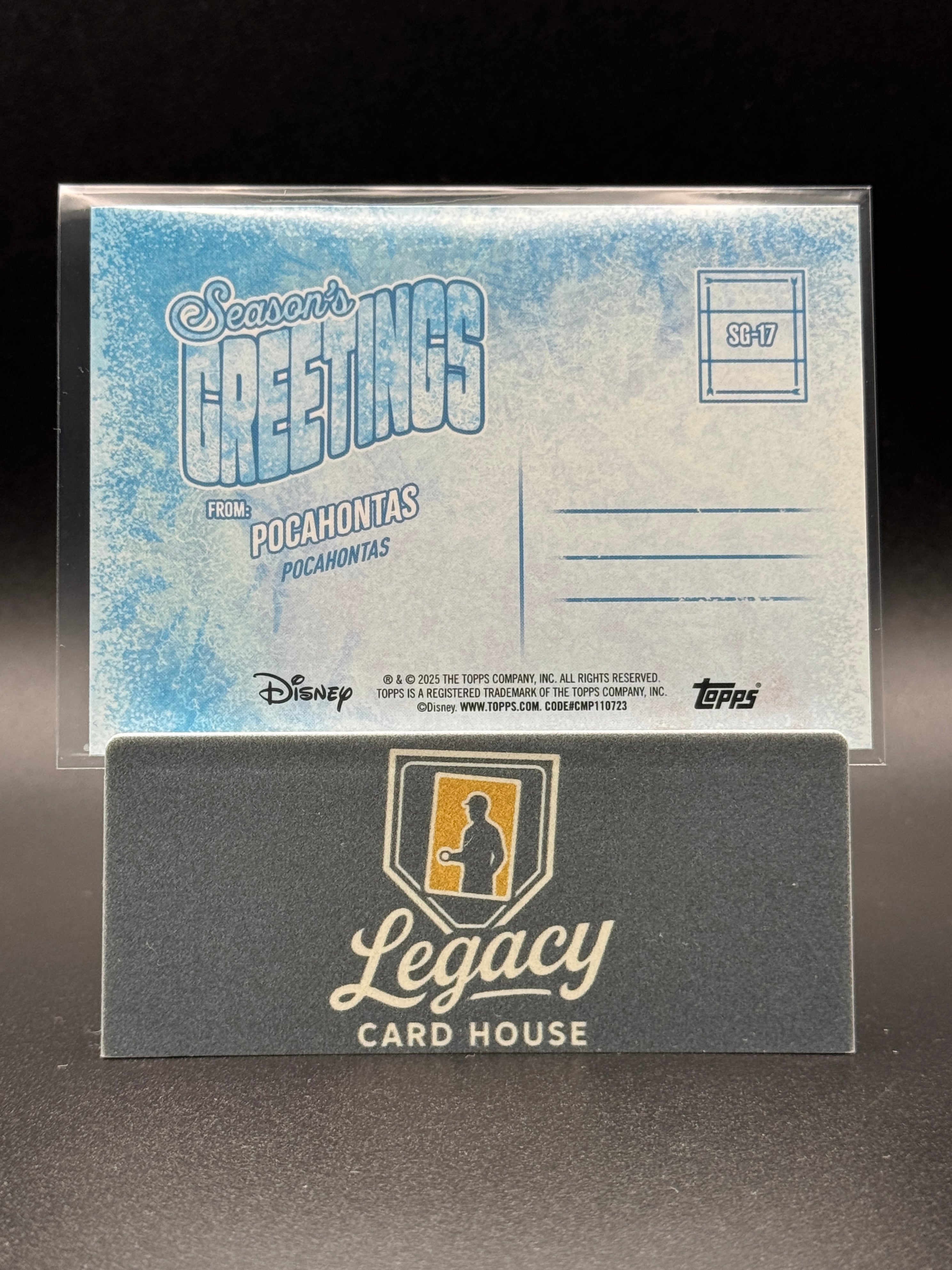 2025 Topps Disney Wonder #SG-17 Pocahontas Season's Greetings
