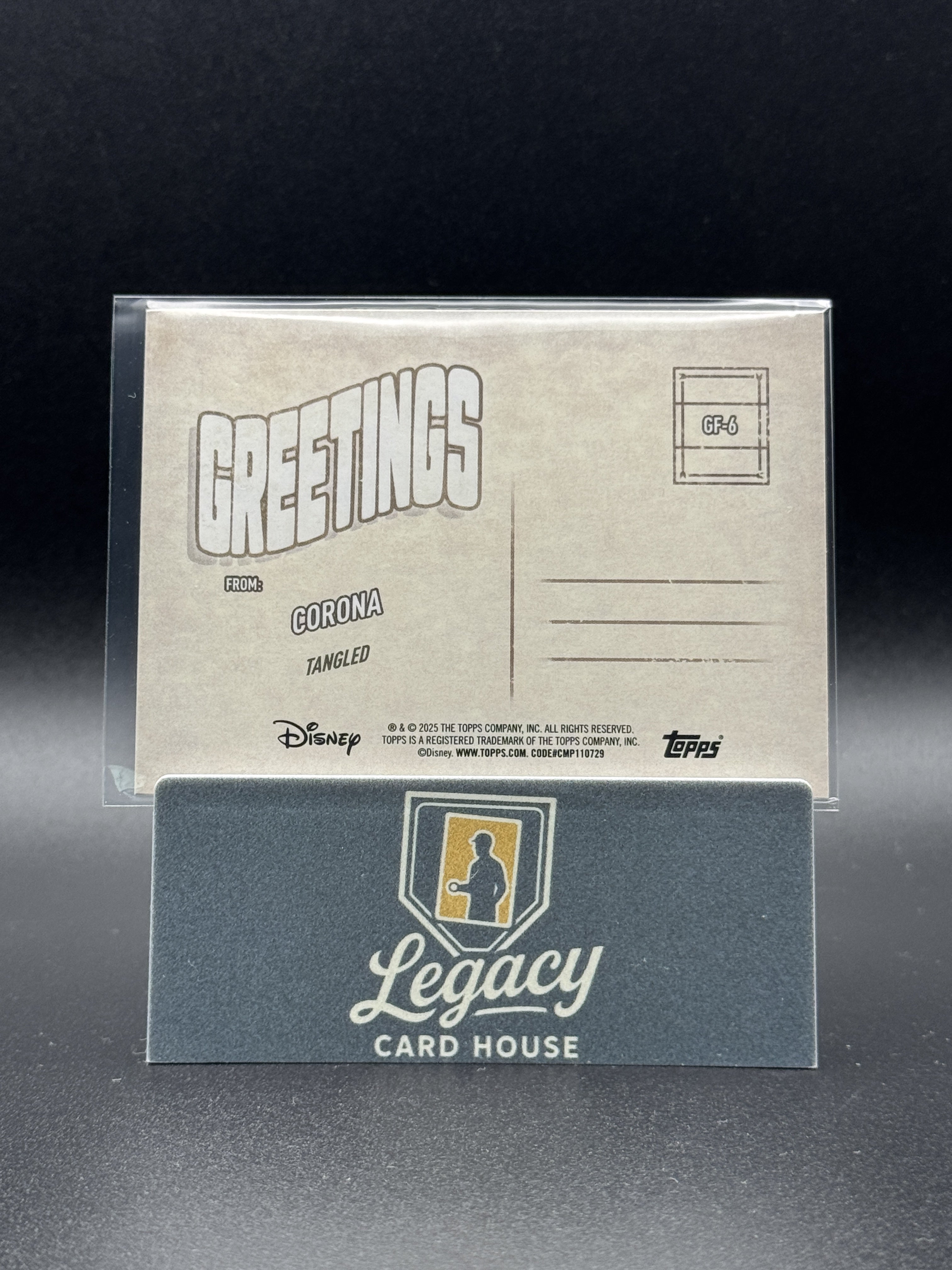 2025 Topps Disney Wonder #GF-6 Corona Greetings From