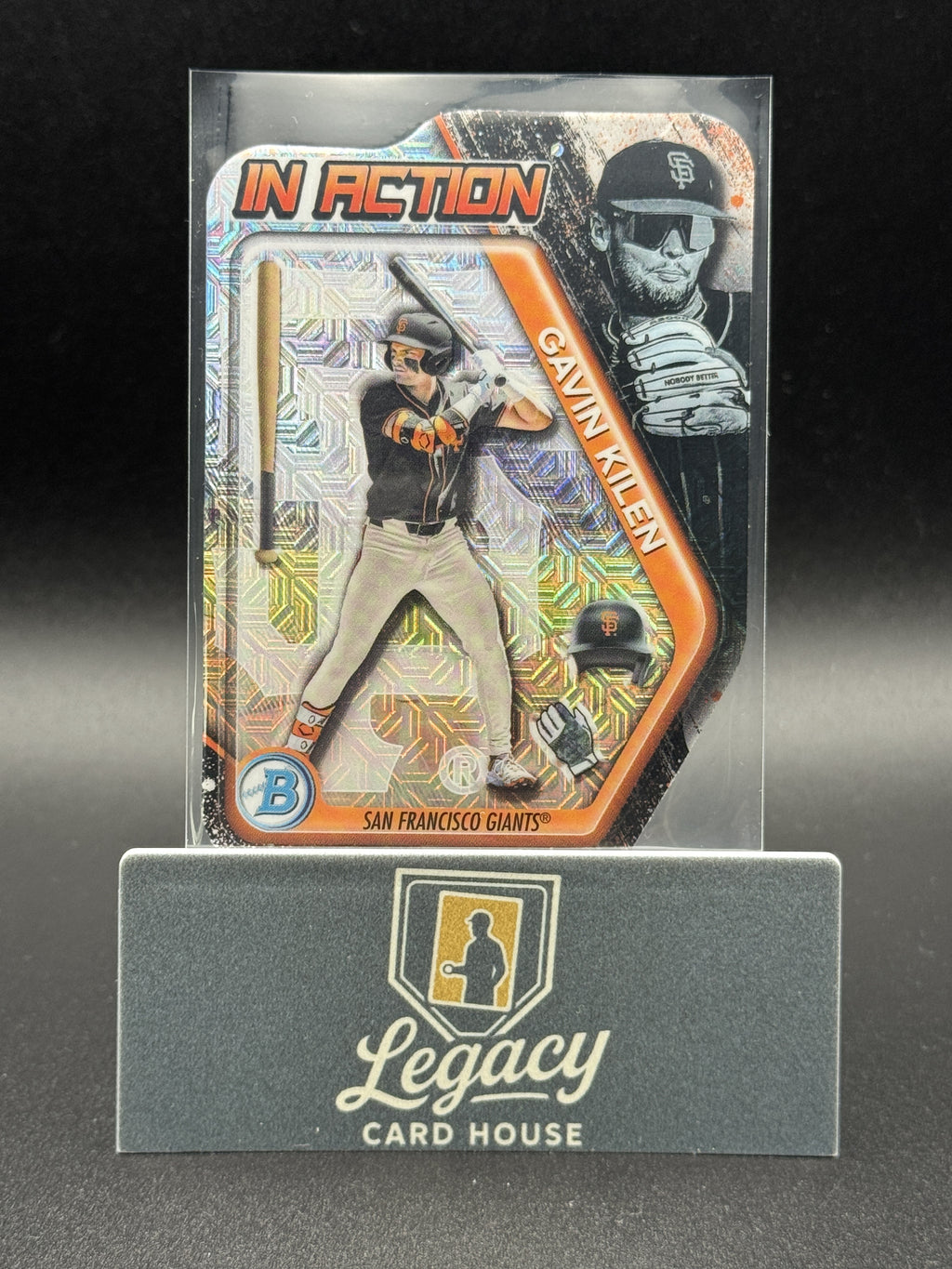 2025 Bowman Draft #BIA-13 Gavin Kilen Bowman In Action Mojo Refractor