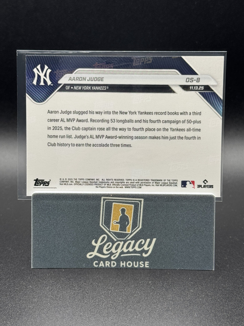 2025-26 Topps Now Off-Season #OS-8 Aaron Judge