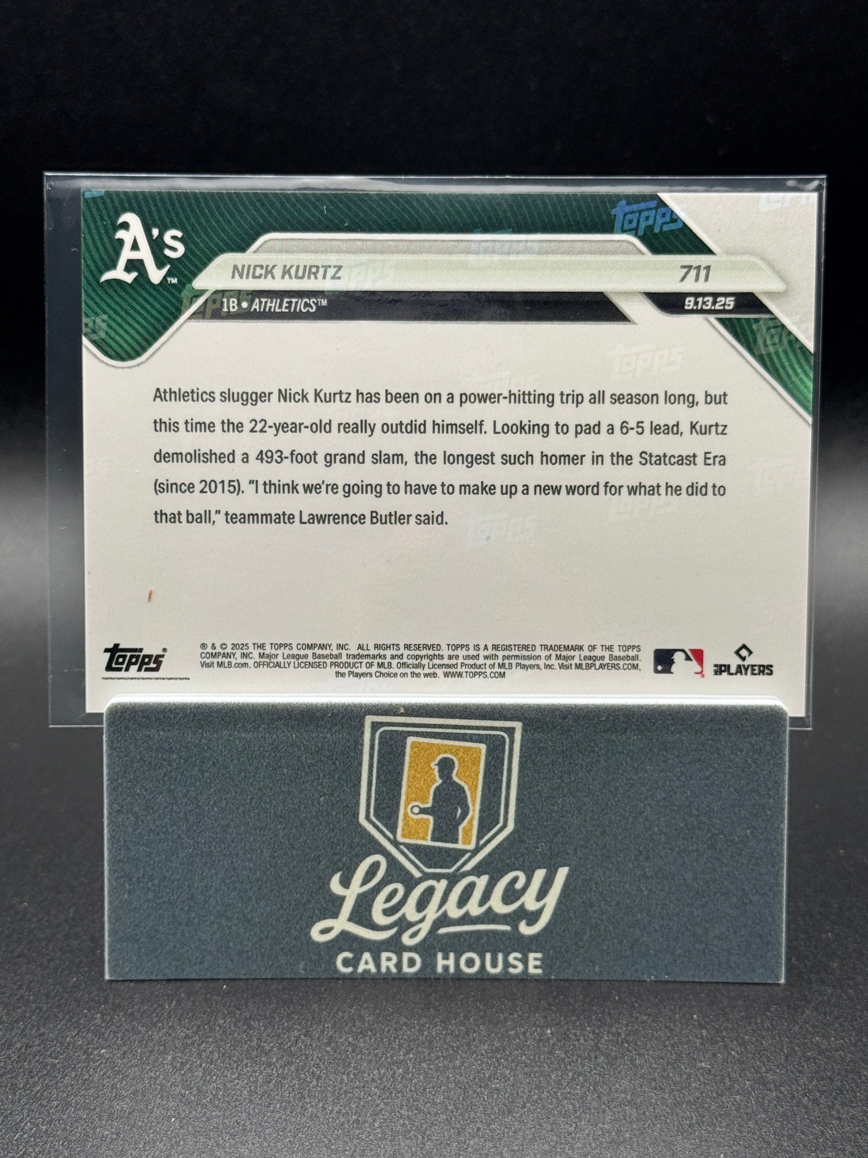 2025 Topps Now #711 Nick Kurtz