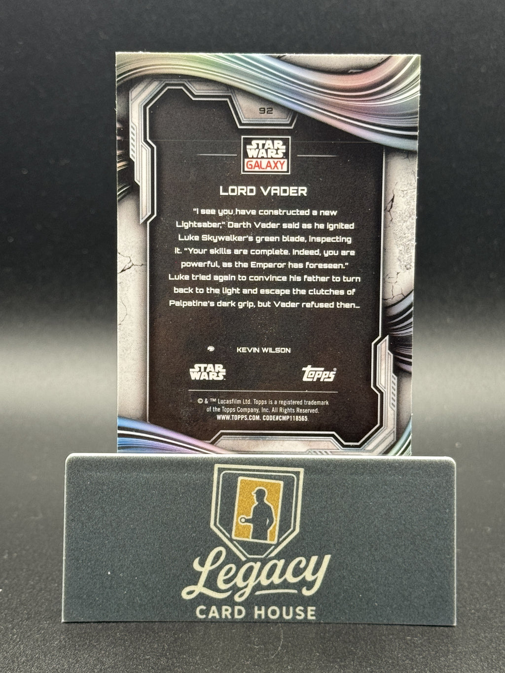 2025 Topps Chrome Star Wars Galaxy #92 Lord Vader