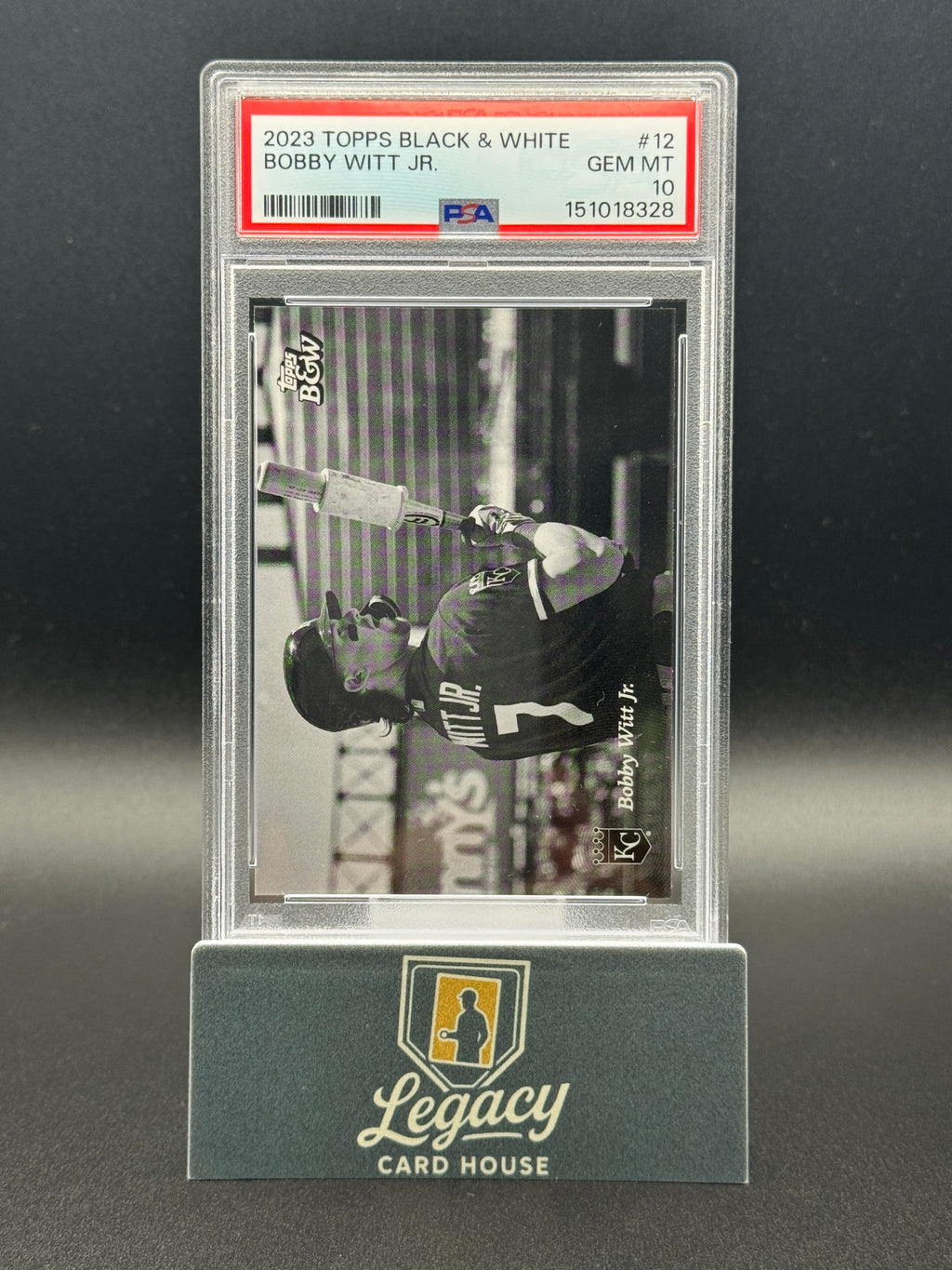 2023 Topps Black & White #12 Bobby Witt Jr. PSA 10