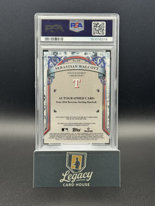 2024 Bowman Sterling #PA-SW Sebastian Walcott Prospect Autographs PSA 10