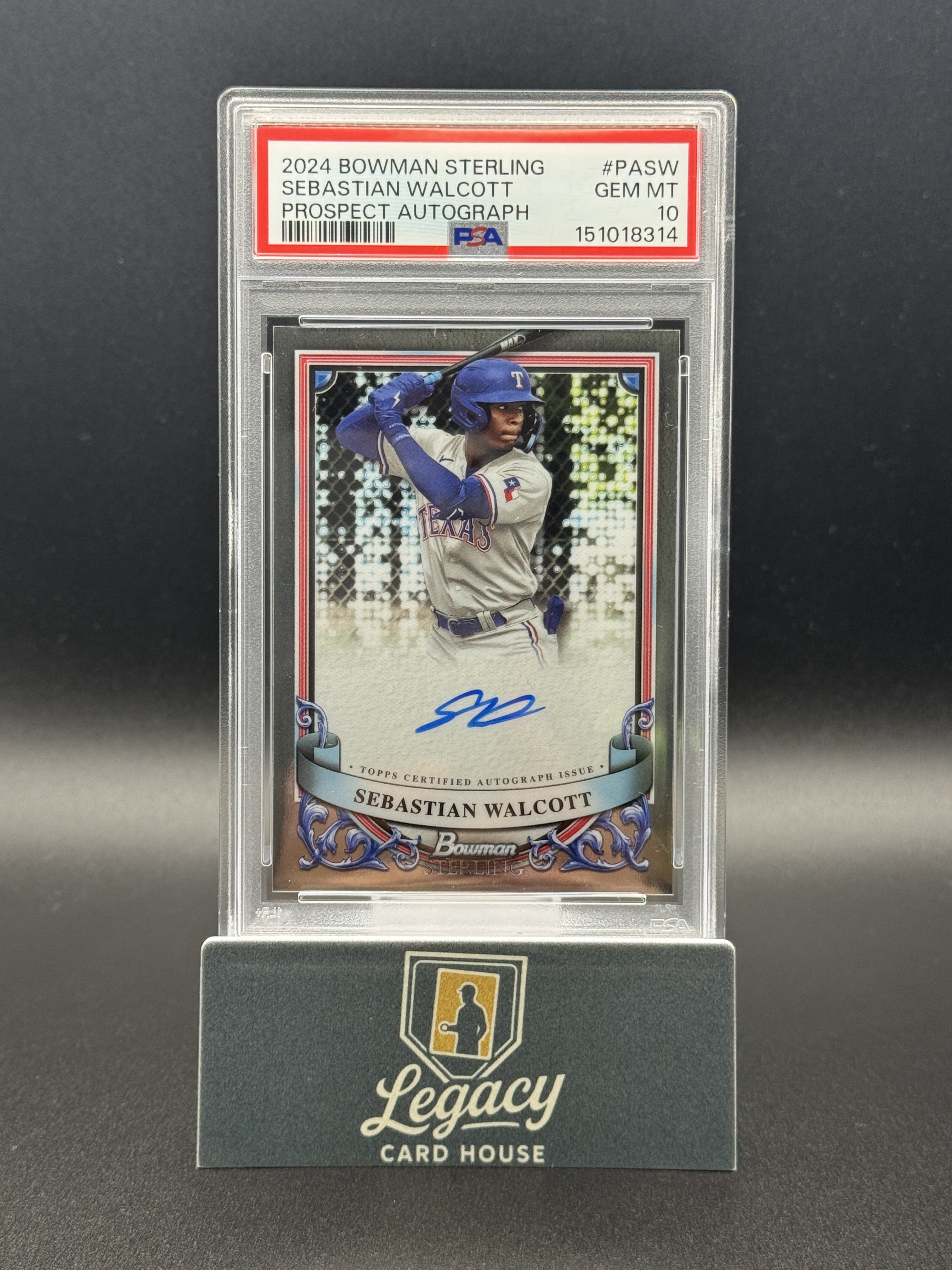 2024 Bowman Sterling #PA-SW Sebastian Walcott Prospect Autographs PSA 10