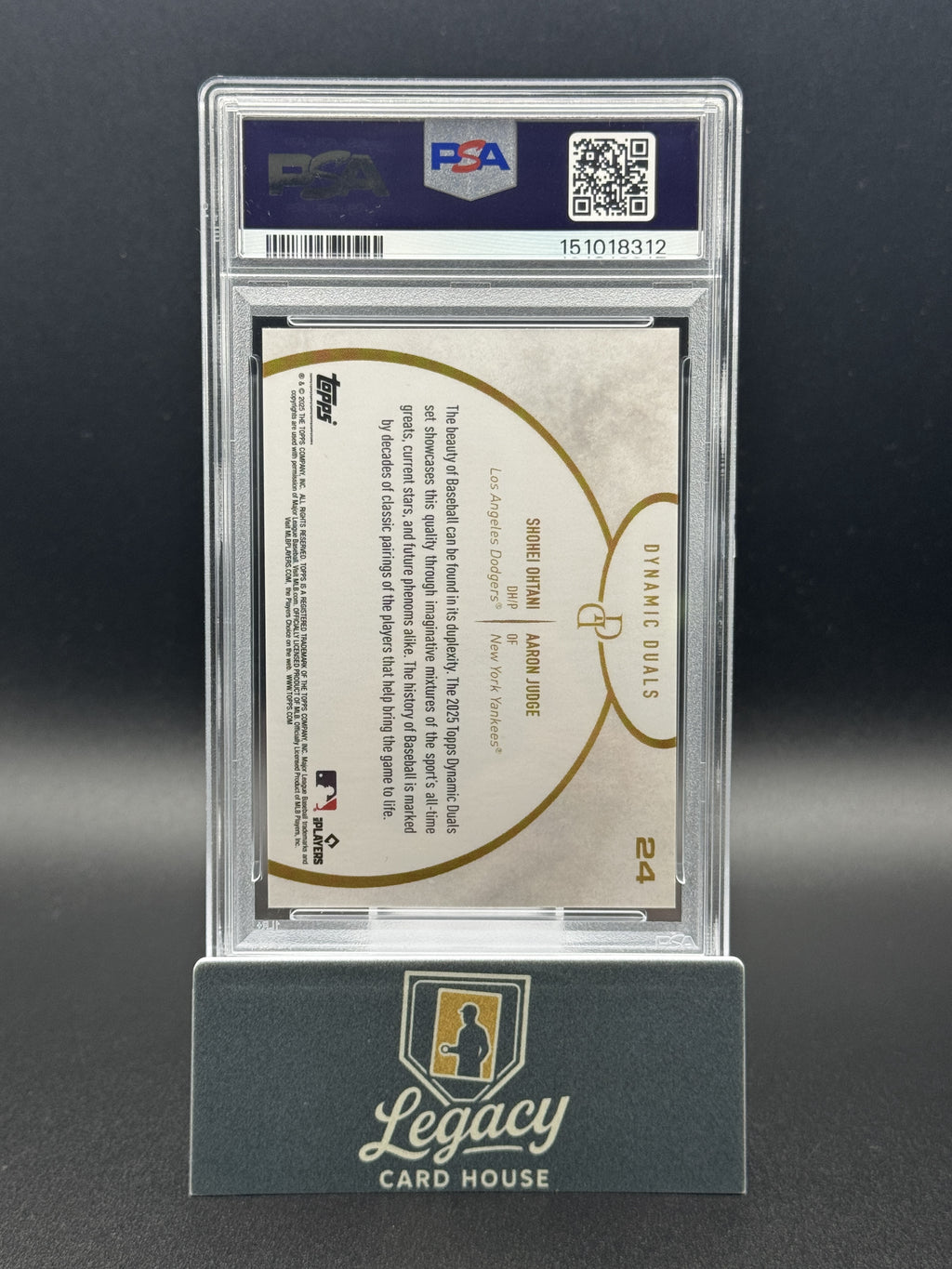 2025 Topps Dynamic Duals #24 Shohei Ohtani / Aaron Judge PSA 10
