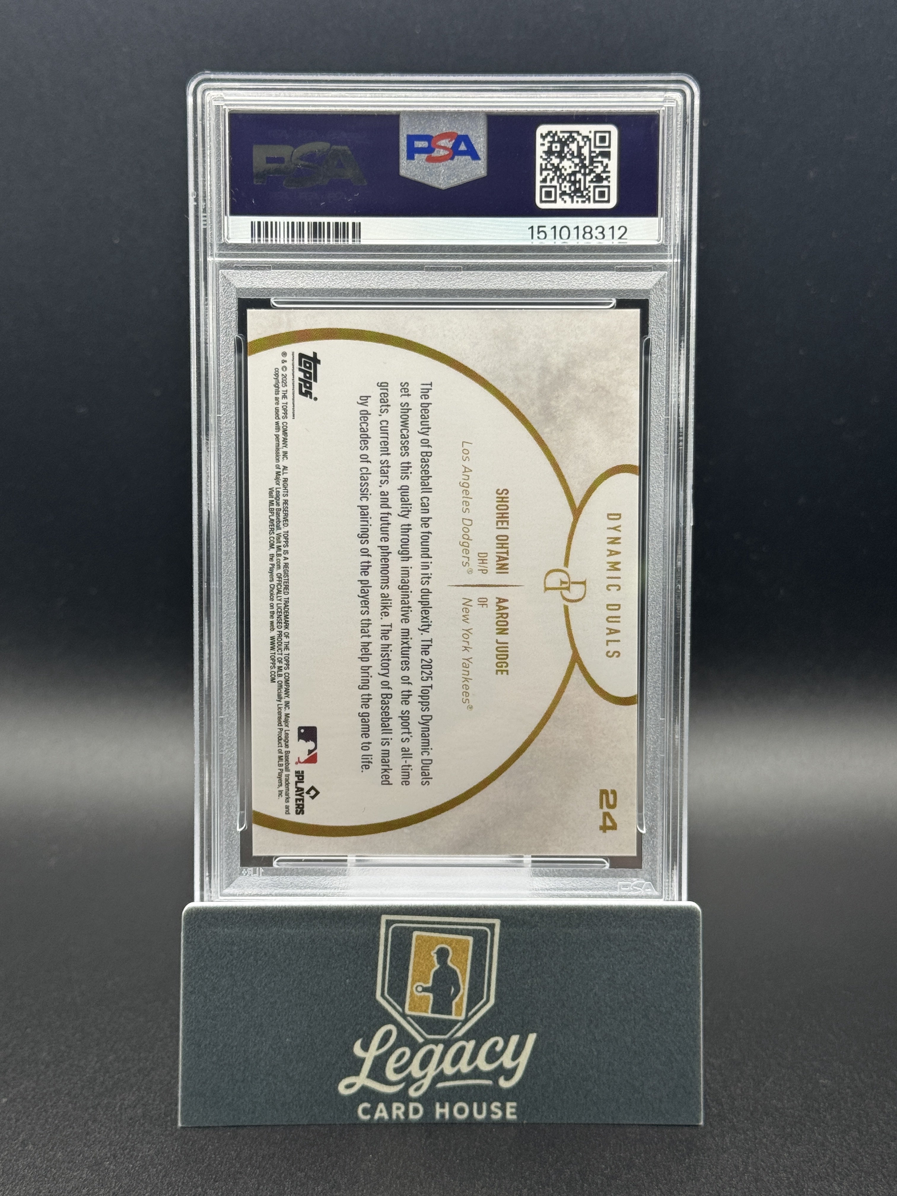 2025 Topps Dynamic Duals #24 Shohei Ohtani / Aaron Judge PSA 10
