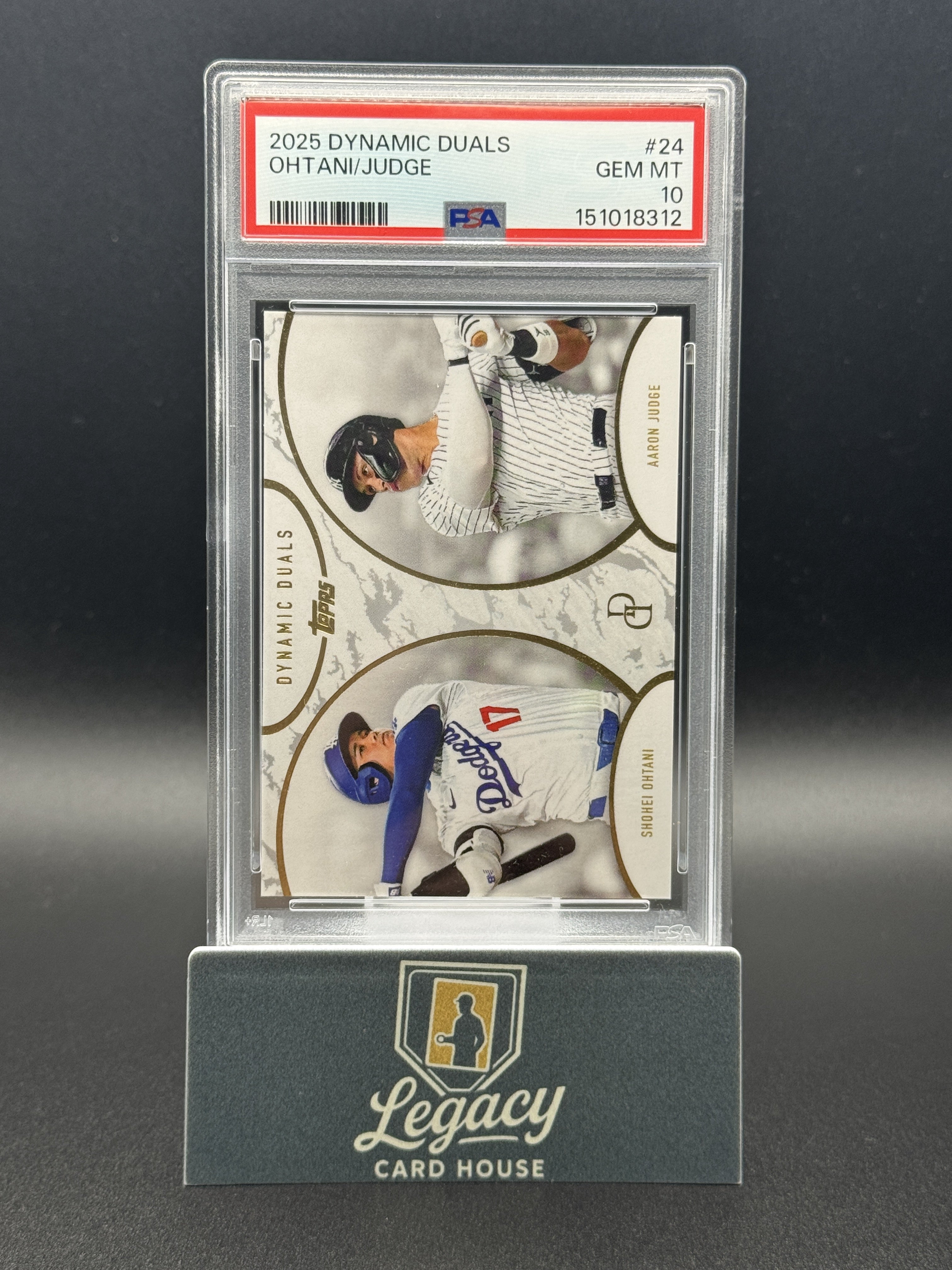 2025 Topps Dynamic Duals #24 Shohei Ohtani / Aaron Judge PSA 10