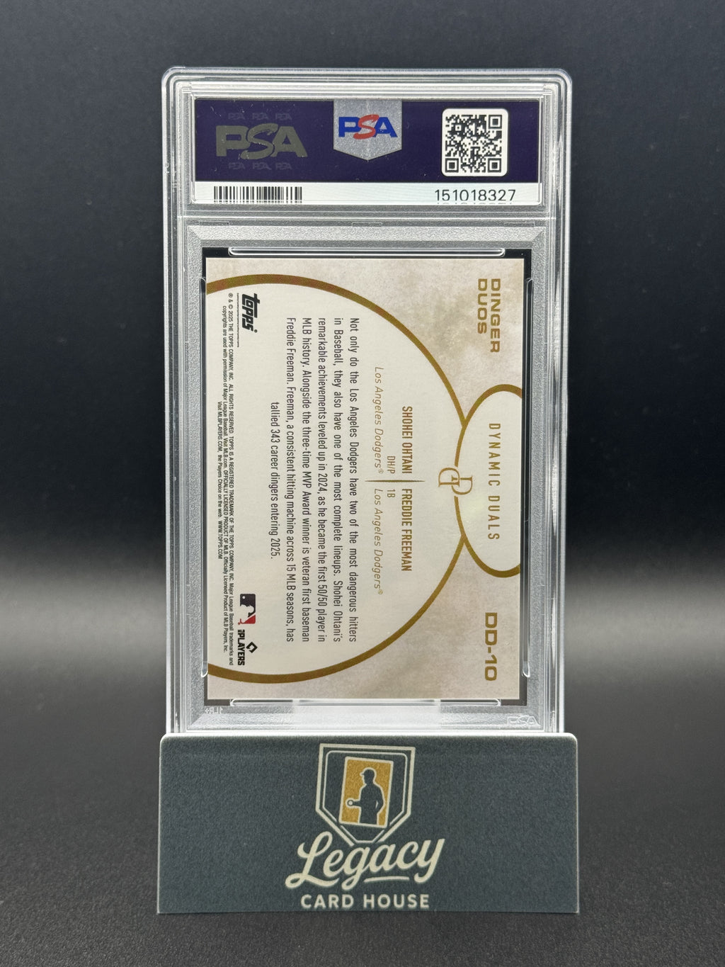 2025 Topps Dynamic Duals Shohei Ohtani / Freddie Freeman Dinger Duos PSA 10
