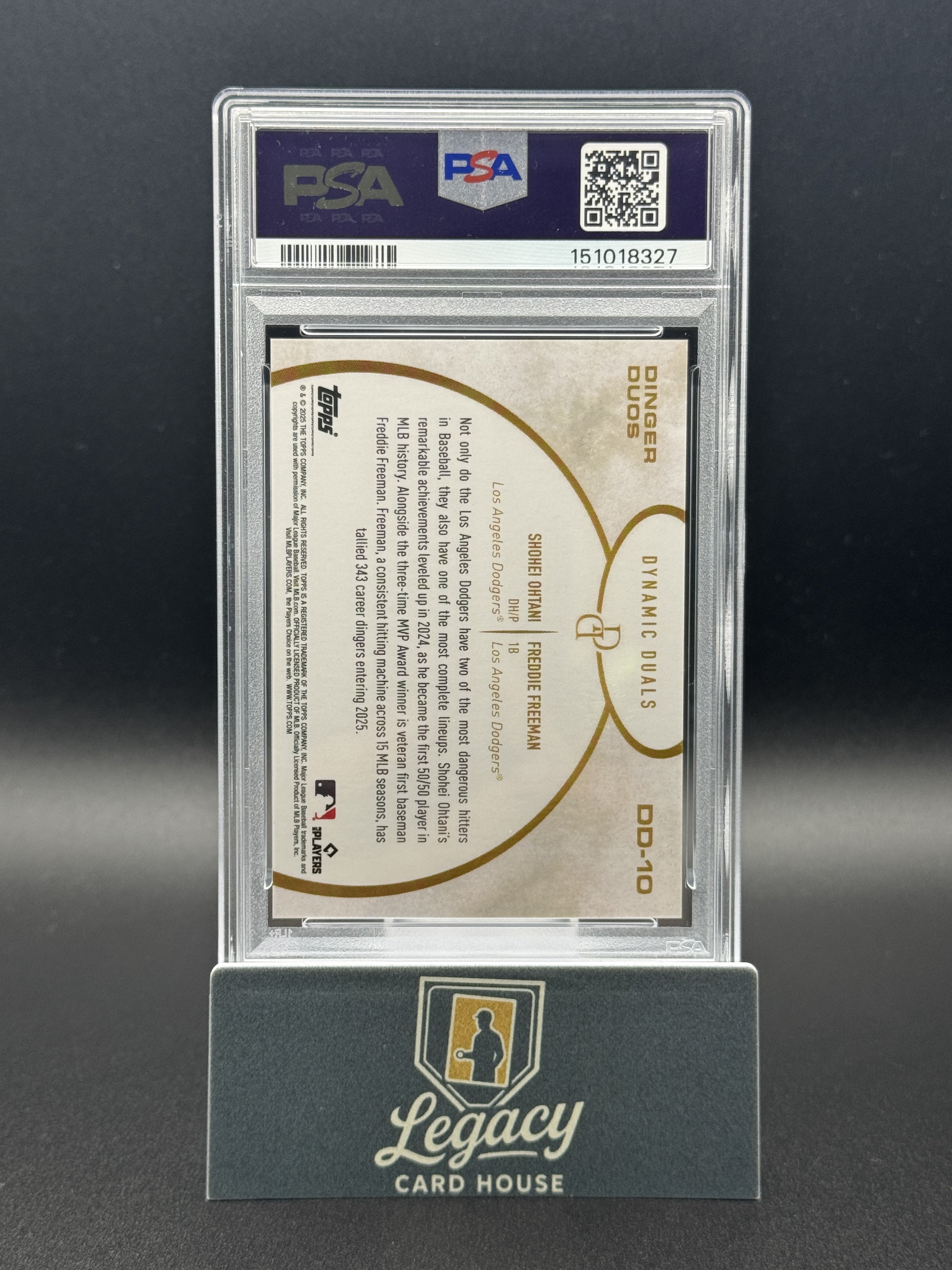 2025 Topps Dynamic Duals Shohei Ohtani / Freddie Freeman Dinger Duos PSA 10
