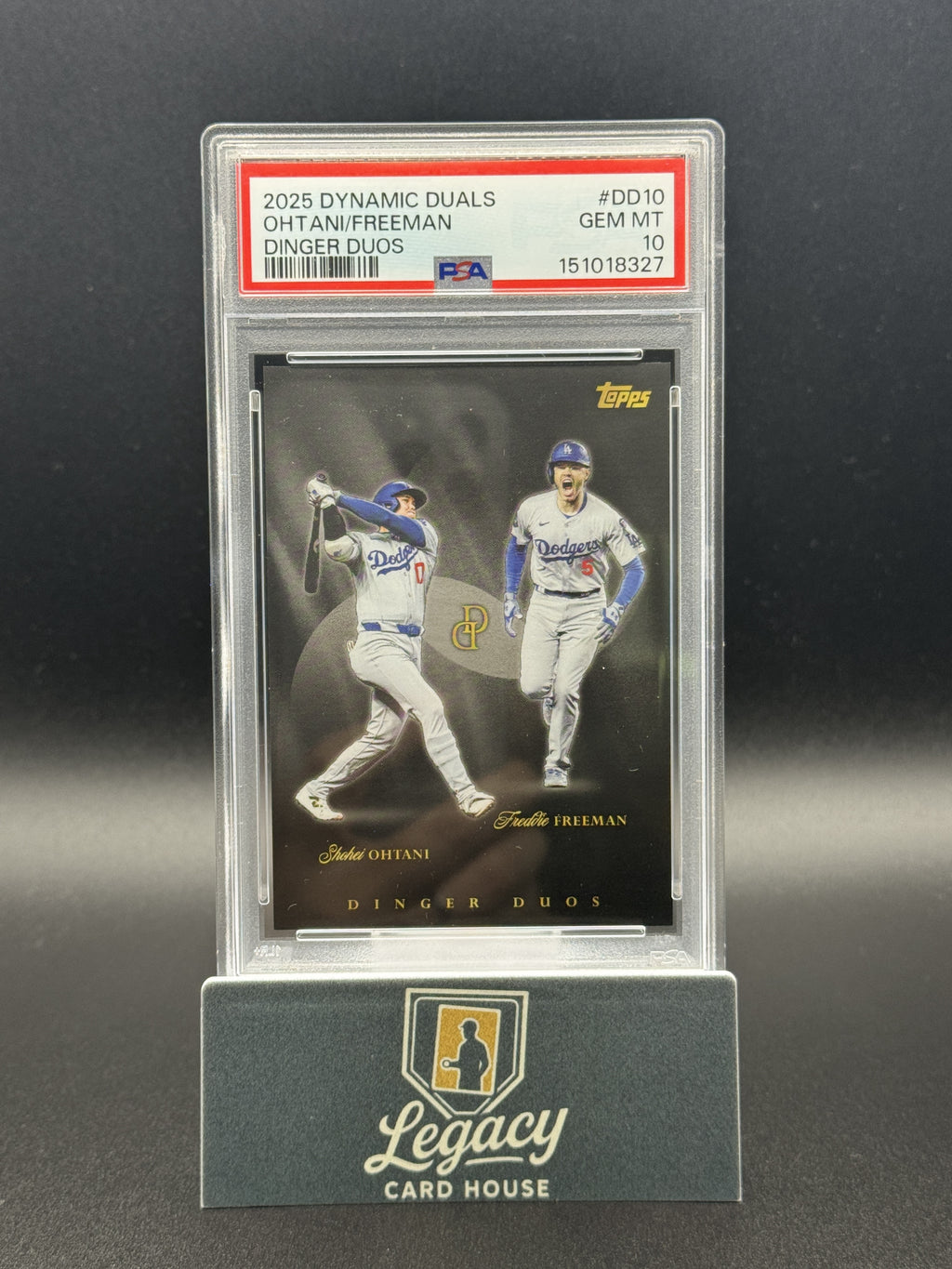 2025 Topps Dynamic Duals Shohei Ohtani / Freddie Freeman Dinger Duos PSA 10