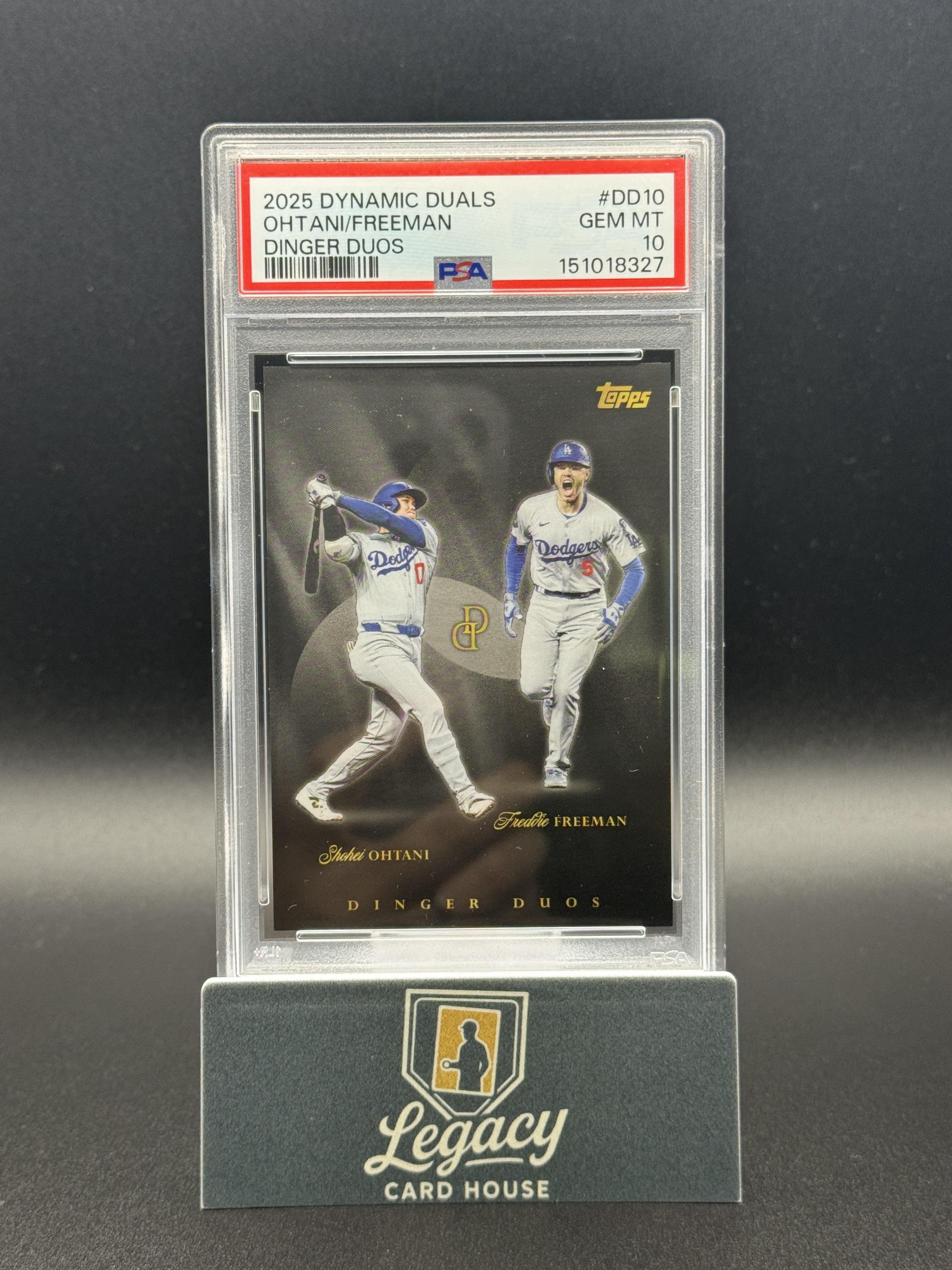 2025 Topps Dynamic Duals Shohei Ohtani / Freddie Freeman Dinger Duos PSA 10