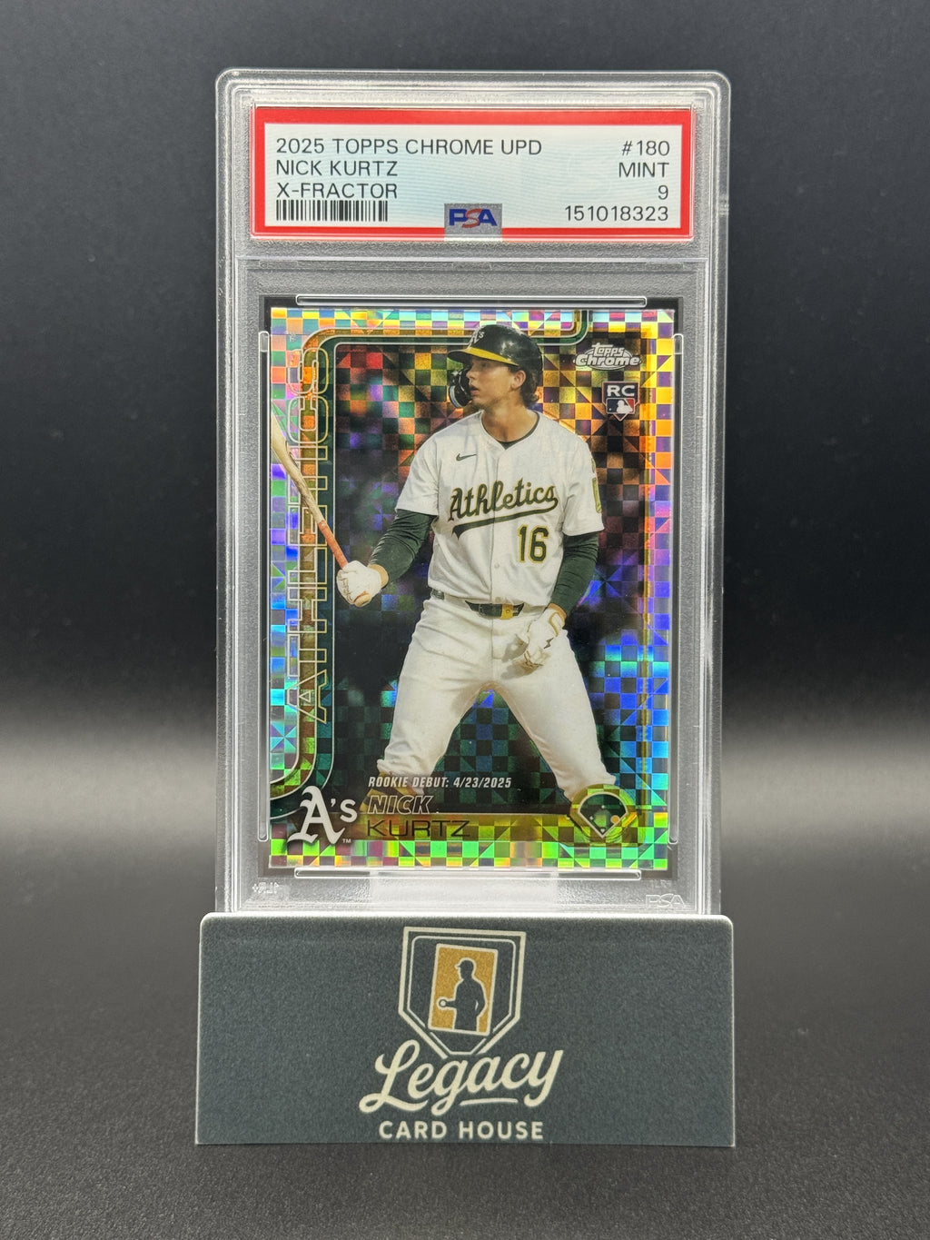2025 Topps Chrome Update #USC180 Nick Kurtz X-Fractors PSA 9