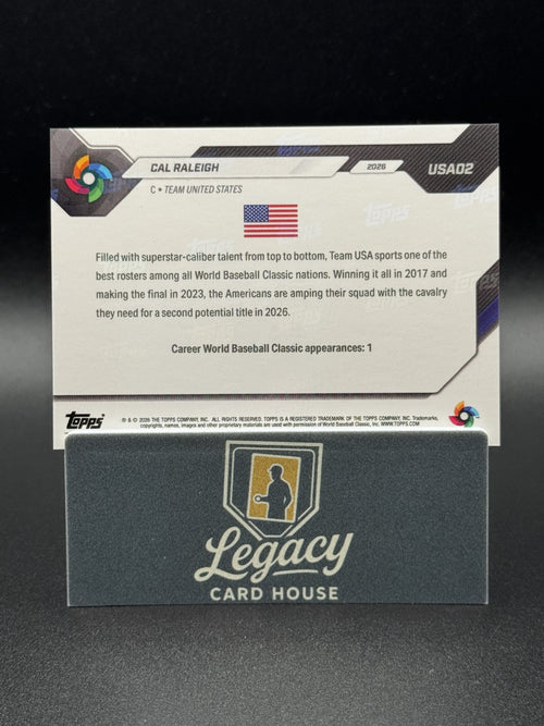 2026 Topps Now World Baseball Classic Team USA #USA02 Cal Raleigh