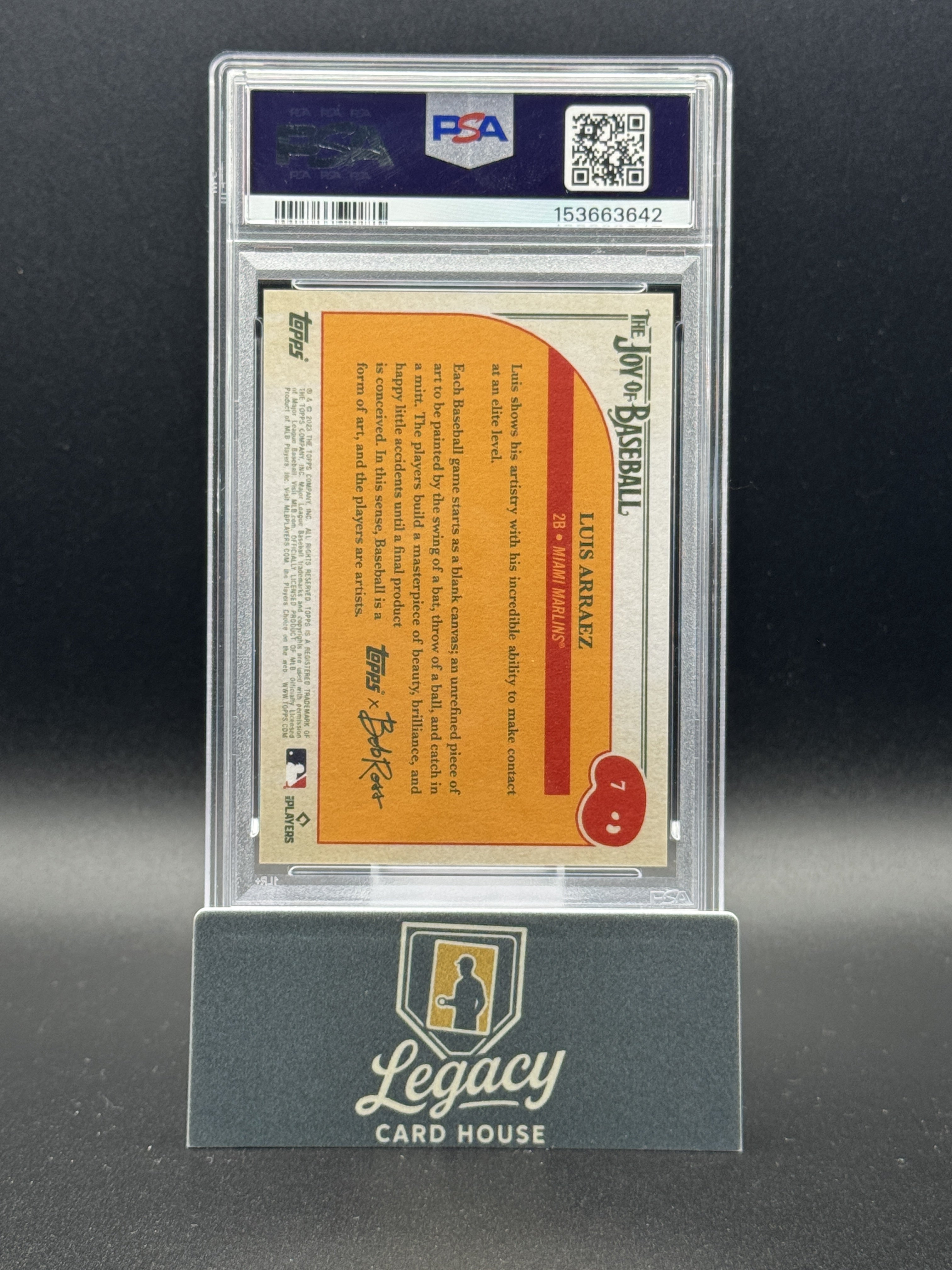 2023 Topps x Bob Ross: The Joy of Baseball #7 Luis Arraez Easel PSA 10