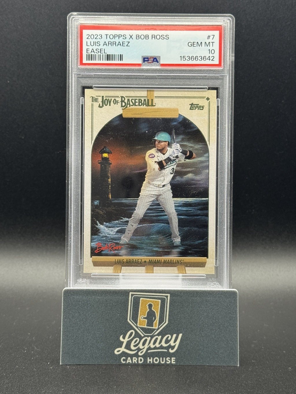 2023 Topps x Bob Ross: The Joy of Baseball #7 Luis Arraez Easel PSA 10