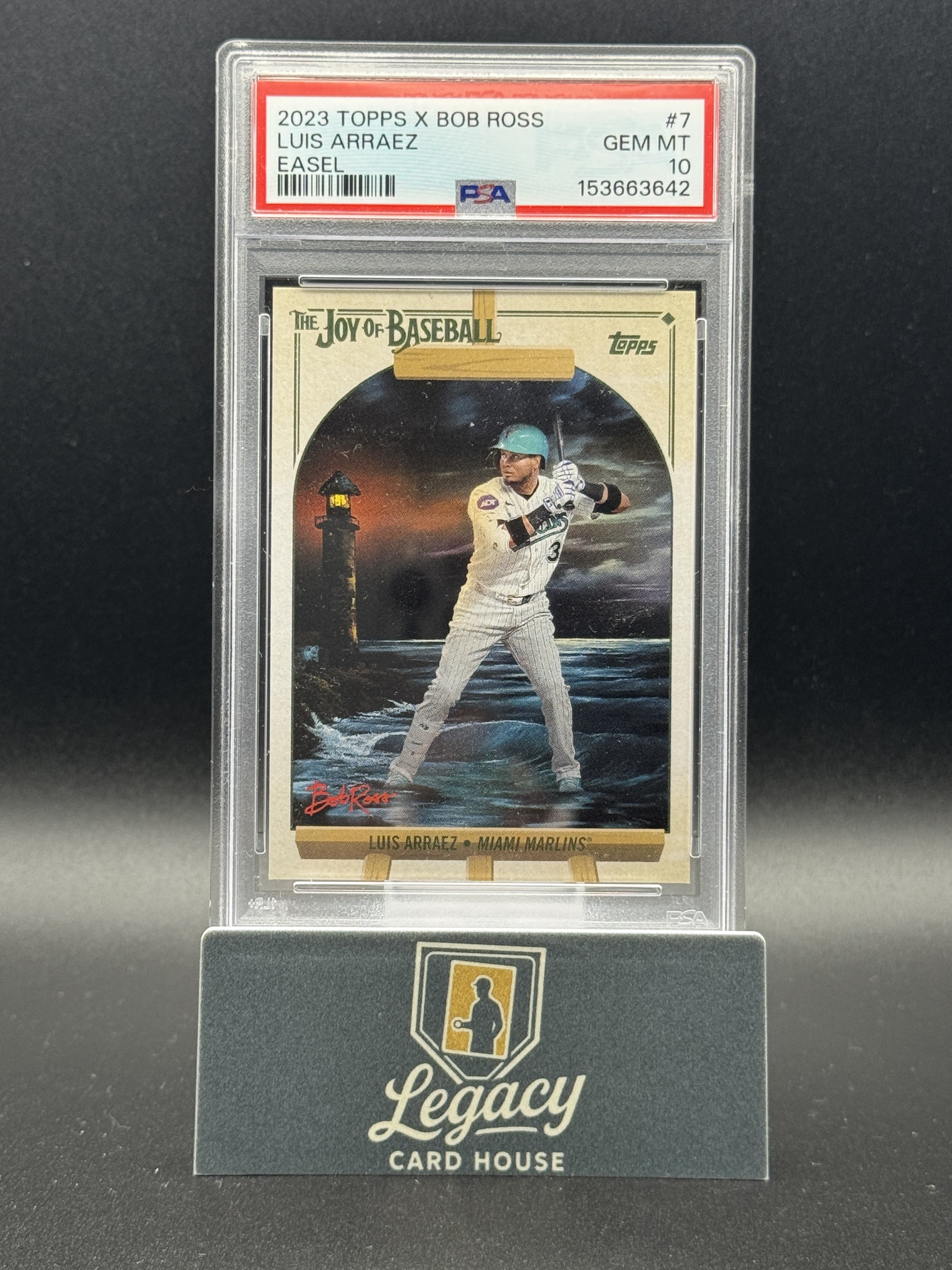 2023 Topps x Bob Ross: The Joy of Baseball #7 Luis Arraez Easel PSA 10