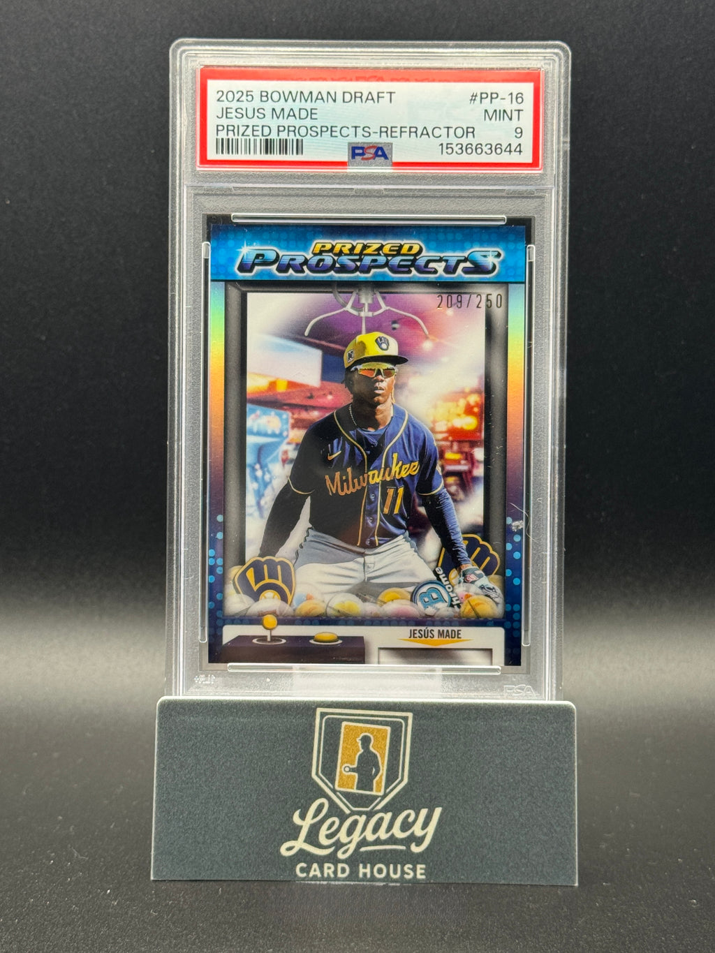 2025 Bowman Draft #PP-16 Jesús Made Prized Prospects Refractor PSA 9 #/250