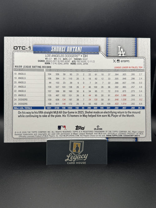 2026 Topps #OTC-1 Shohei Ohtani Oversized Costco Flagship Collection (Series 1)