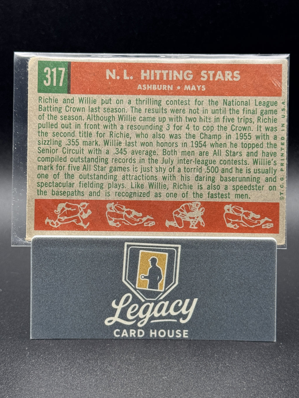 1959 Topps #317 N.L. Hitting Kings (Richie Ashburn / Willie Mays)