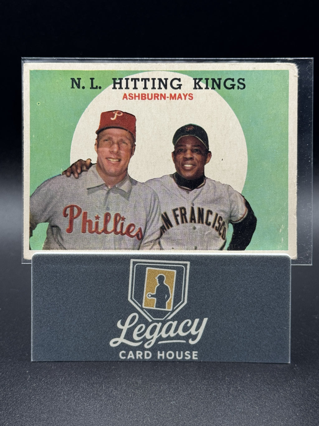 1959 Topps #317 N.L. Hitting Kings (Richie Ashburn / Willie Mays)