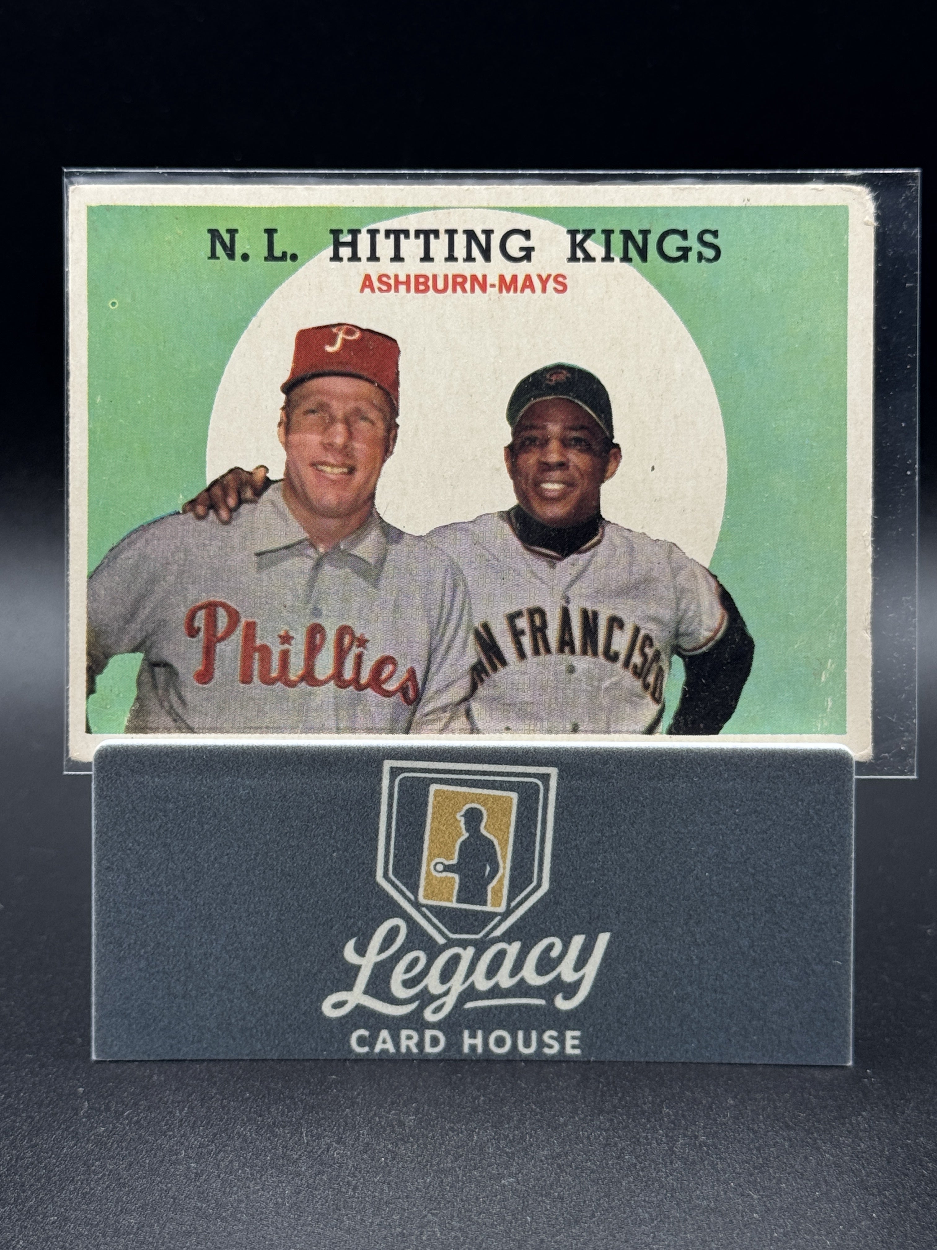 1959 Topps #317 N.L. Hitting Kings (Richie Ashburn / Willie Mays)