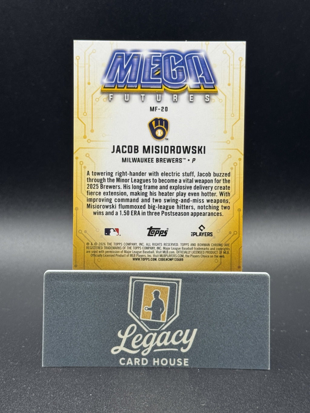 2026 Bowman #MF-20 Jacob Misiorowski Mega Futures
