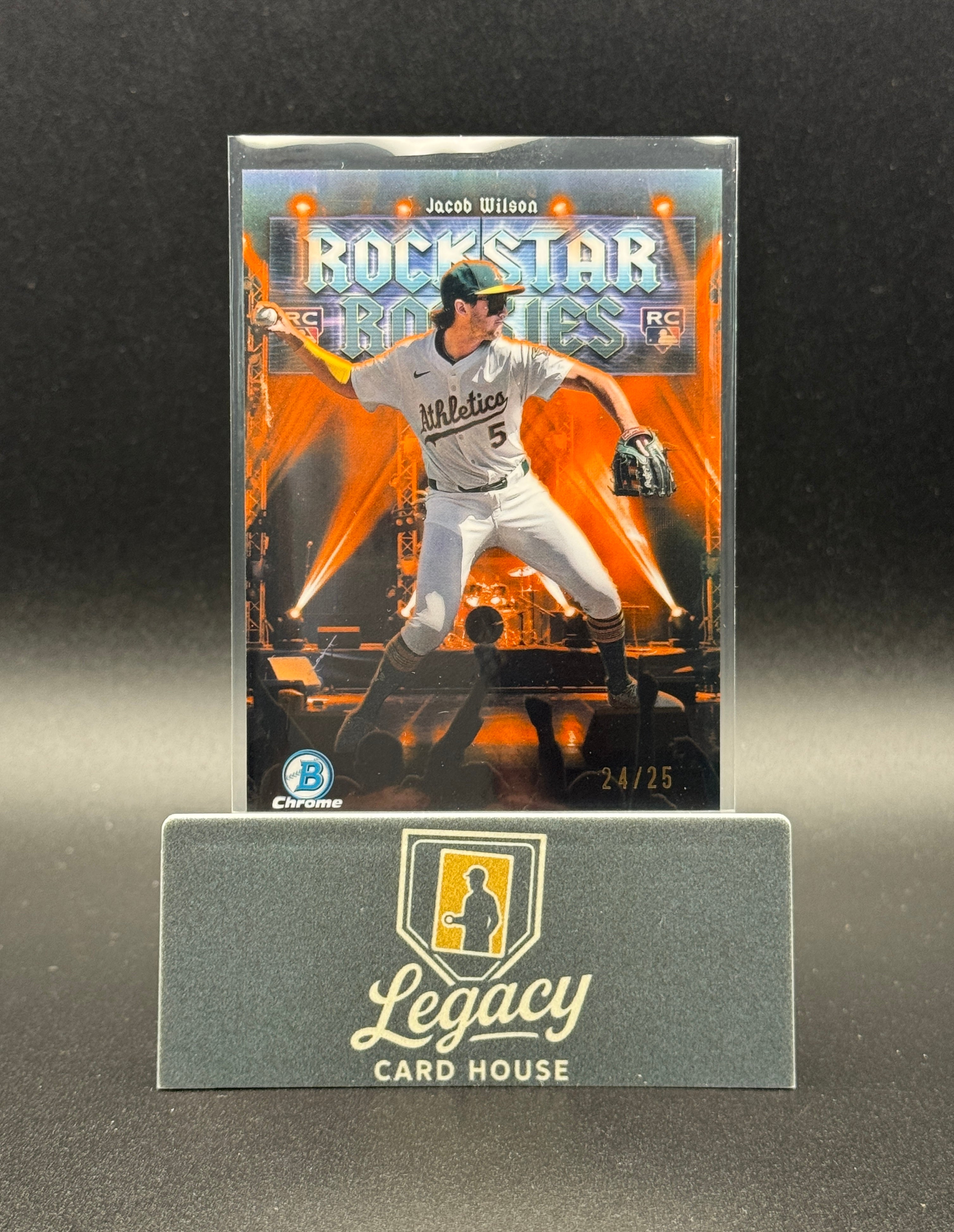 2025 Bowman #RR-16 Jacob Wilson Rockstar Rookies Orange Refractor #/25