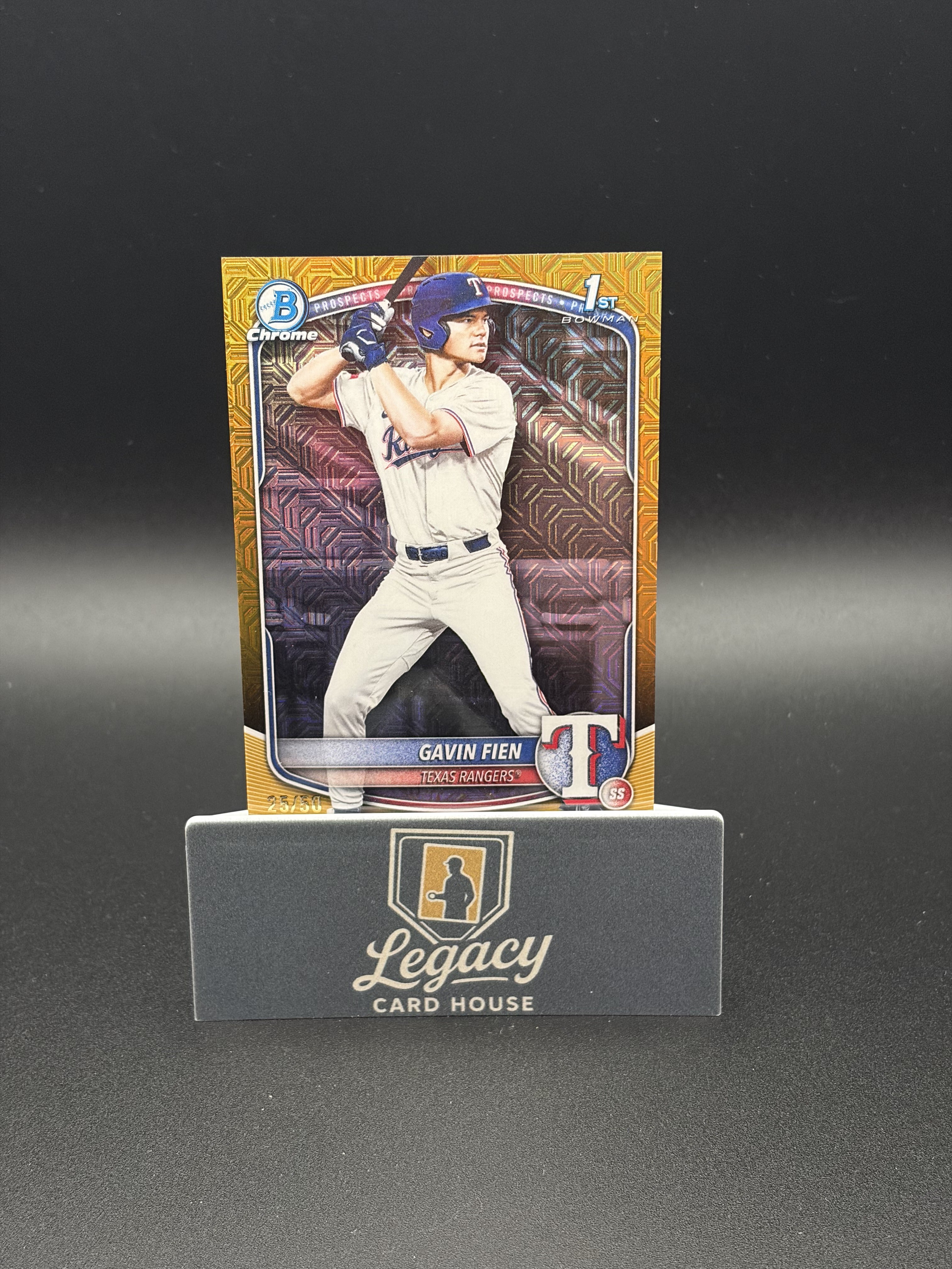 2025 Bowman Draft #BDC-15 Gavin Fien Chrome Gold Mojo Refractor #/50