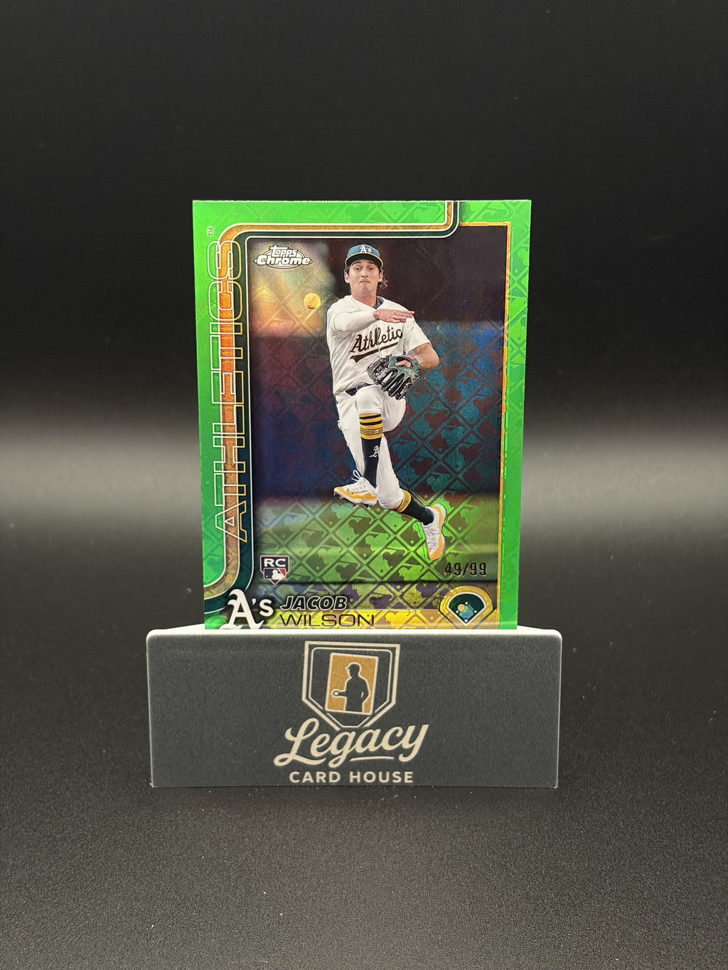 2025 Topps Chrome Logofractor Edition #96 Jacob Wilson Green Refractors #/99
