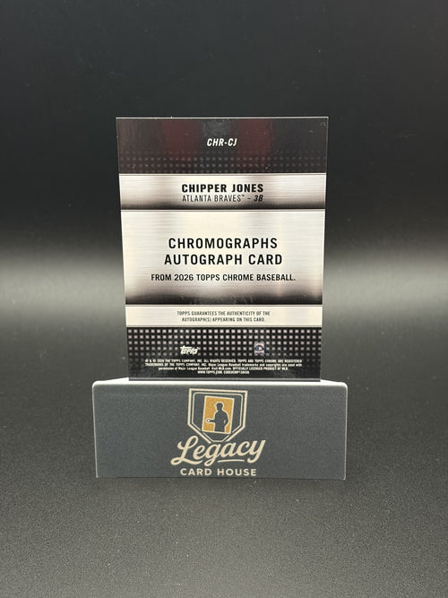 2026 Topps Chrome #CHR-CJ Chipper Jones Chromographs Gold #/50