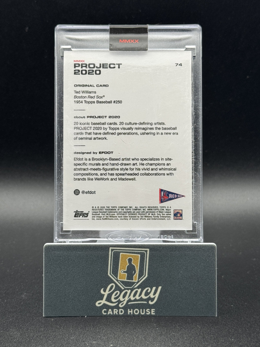 2020 Topps Project 2020 #74 Ted Williams