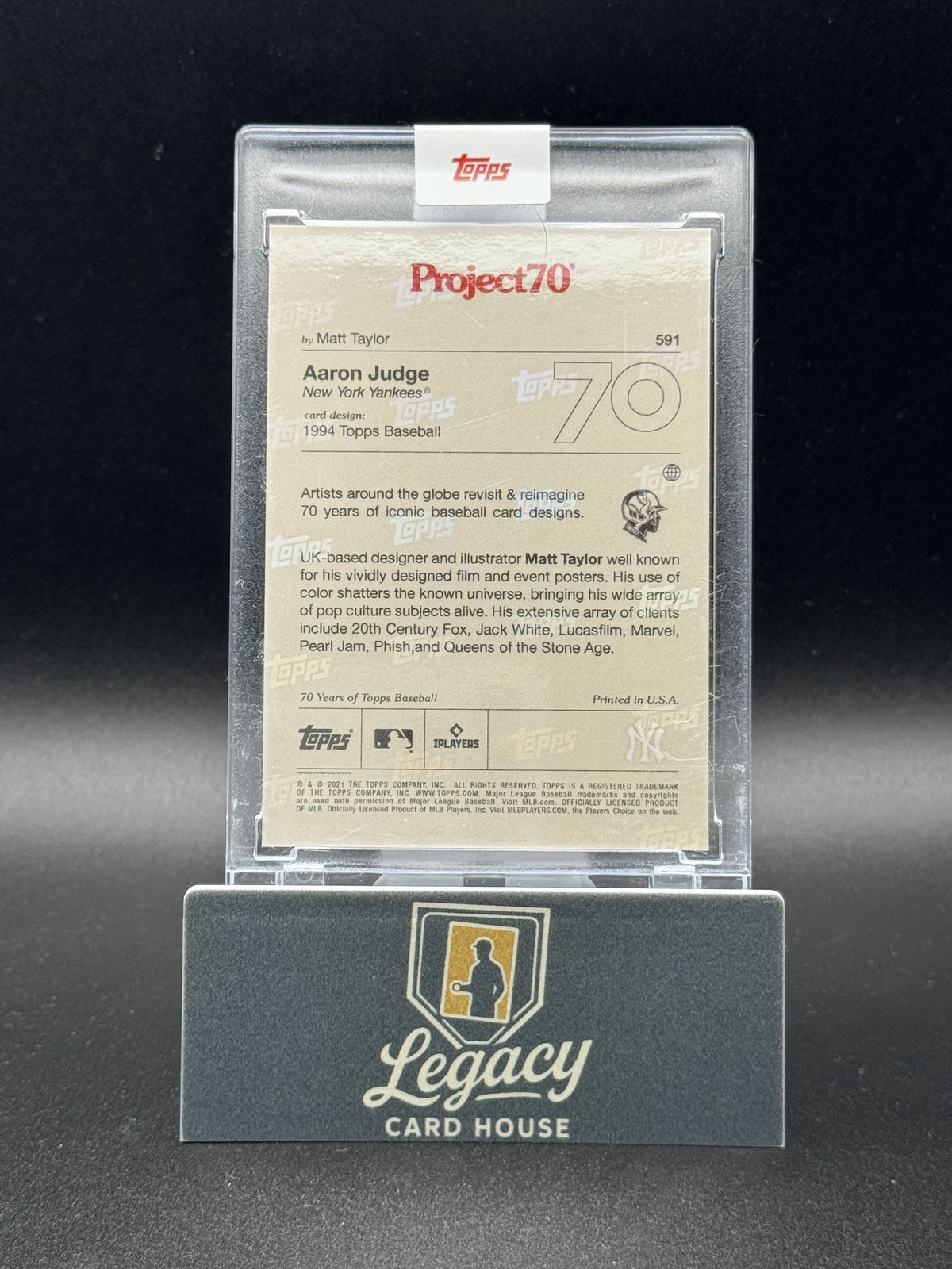 2021 Topps Aaron Judge #591 Project70