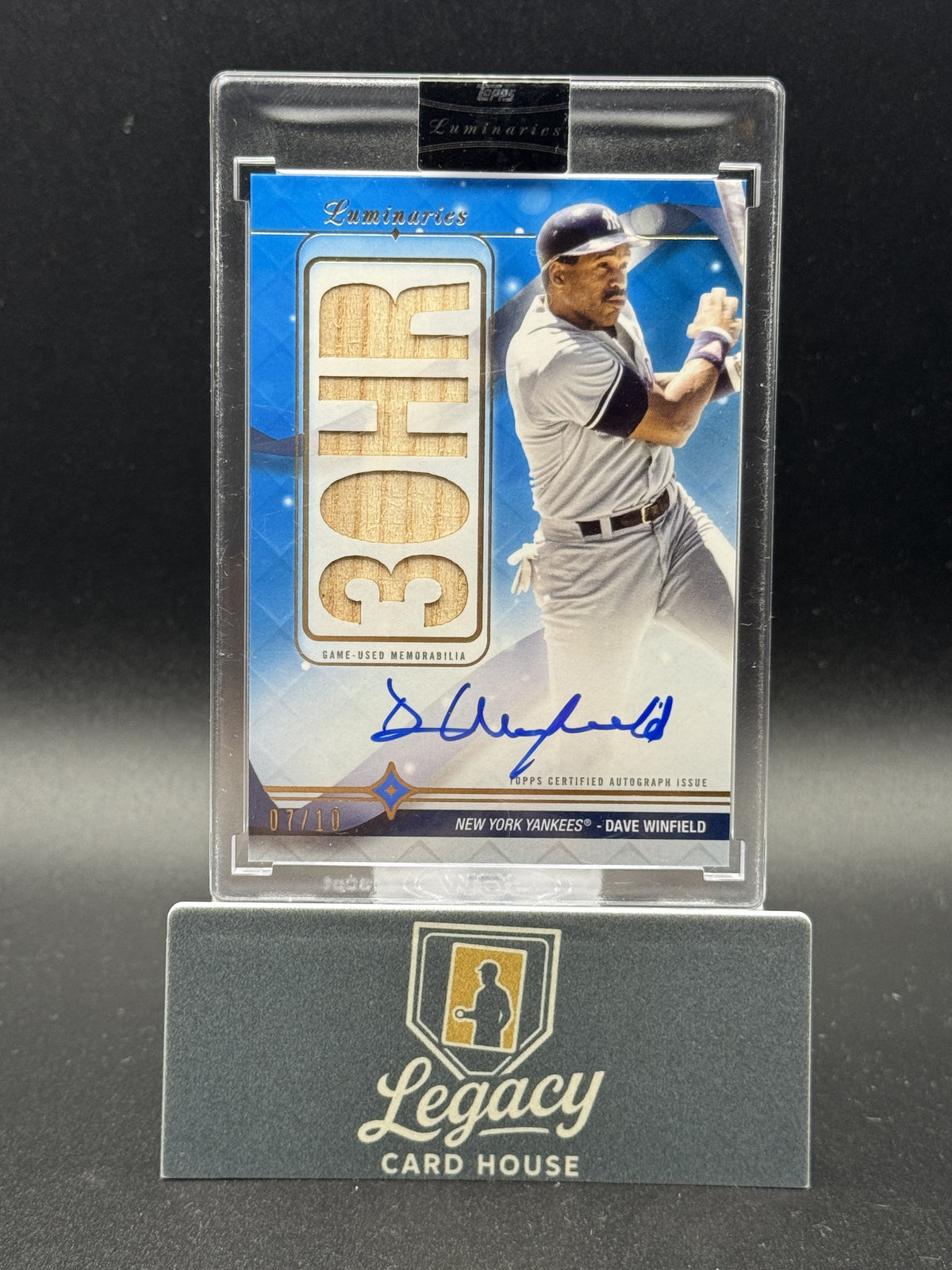 2024 Topps Luminaries Home Run Kings Autographs Relics Blue Dave Winfield #/10