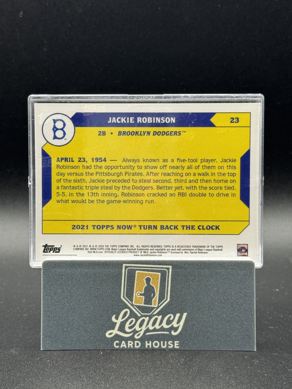 2021 Topps Jackie Robinson #23 the Now Turn Back Clock