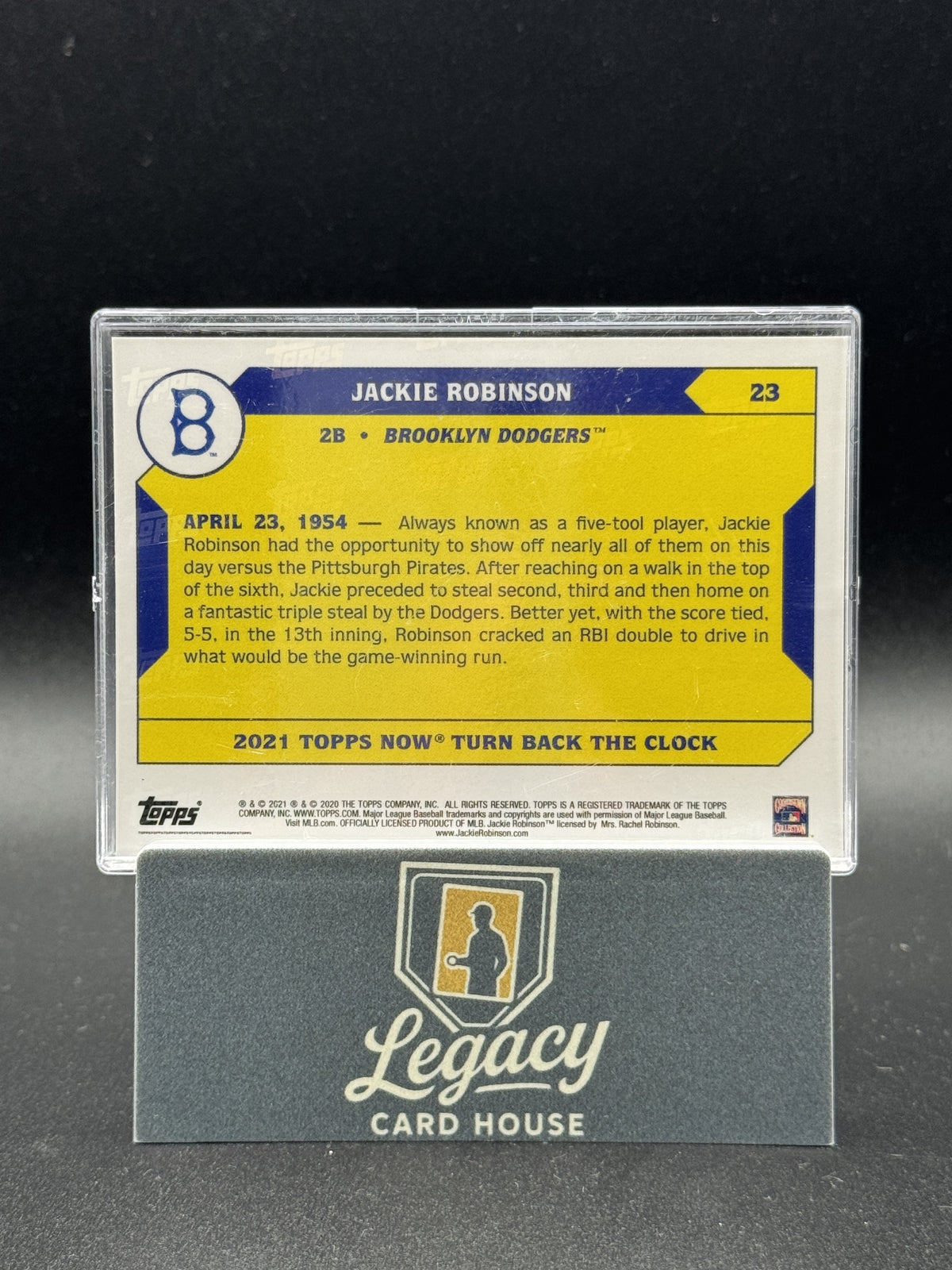 2021 Topps Jackie Robinson #23 the Now Turn Back Clock