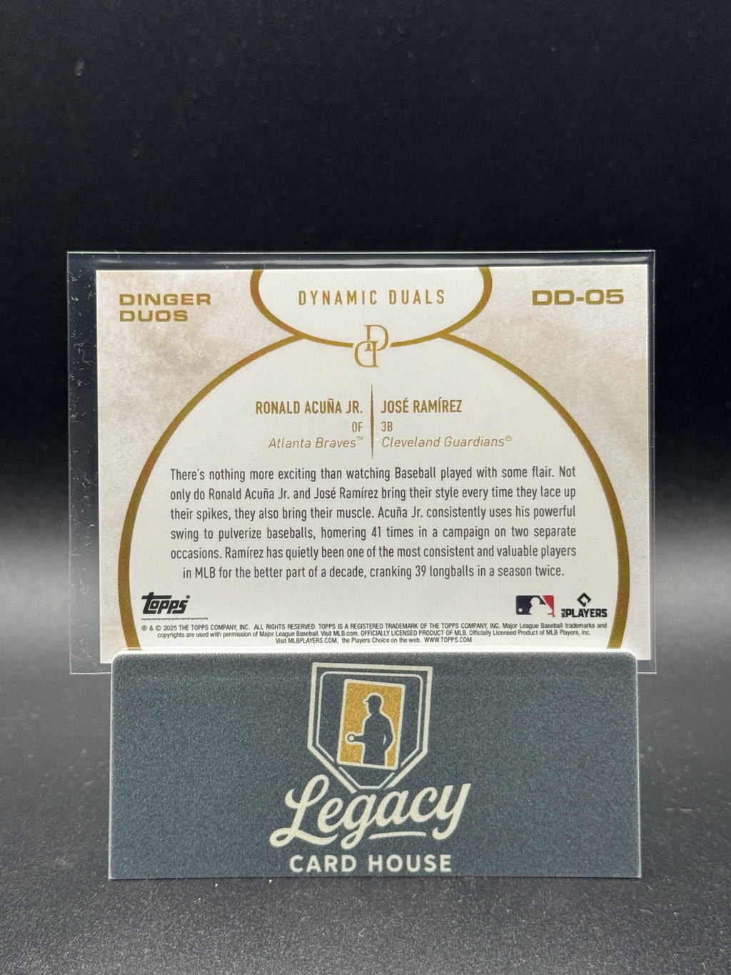 2025 Topps Dynamic Duals #DD-05 Ronald Acuña Jr. / José Ramírez Dinger Duos