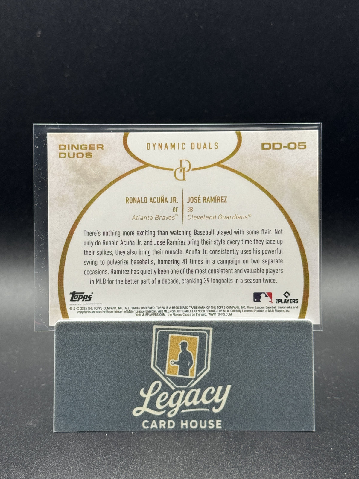 2025 Topps Dynamic Duals #DD-05 Ronald Acuña Jr. / José Ramírez Dinger Duos