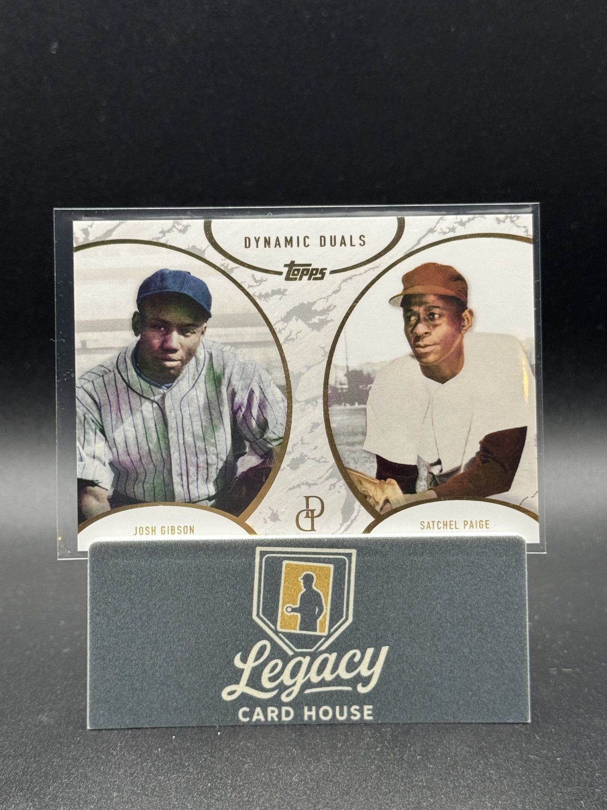 2025 Topps Dynamic Duals #SP-4 Josh Gibson / Satchel Paige Short Print Pairings
