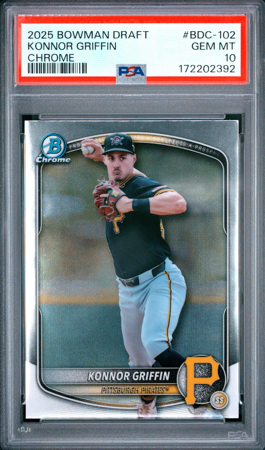 2025 Bowman Draft #BDC-102 Konnor Griffin Chrome PSA 10