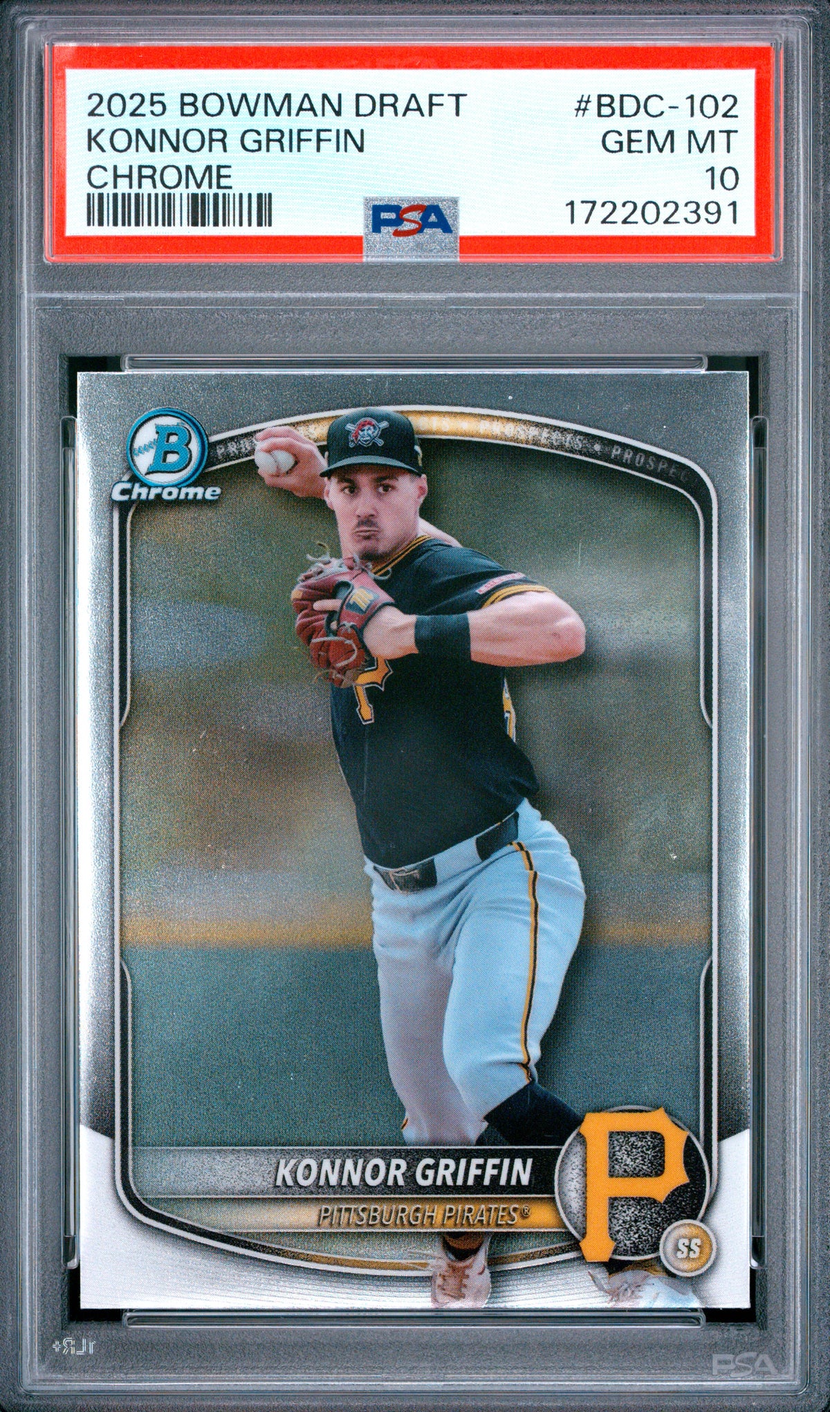 2025 Bowman Draft #BDC-102 Konnor Griffin Chrome PSA 10