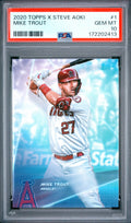 2020 Topps X Steve Aoki #1 Mike Trout PSA 10