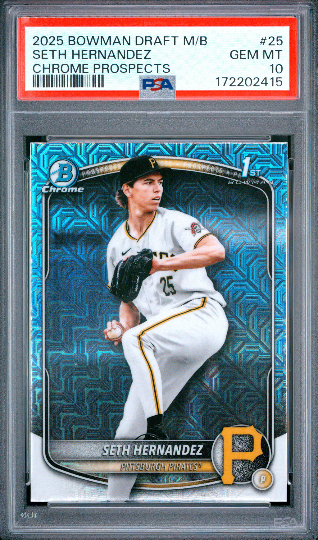 2025 Bowman Draft Mega Box #25 Seth Hernandez Chrome Prospects PSA 10
