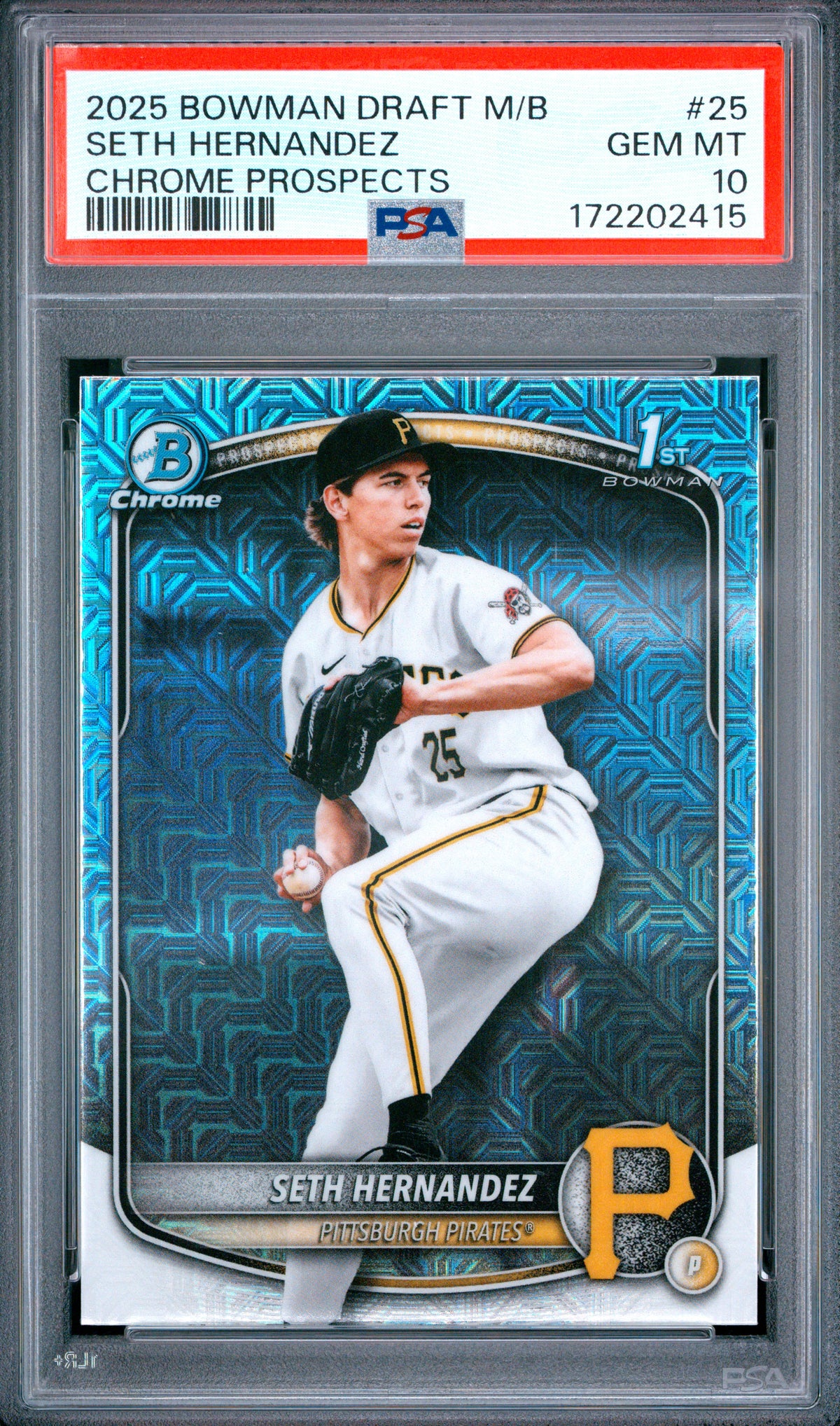 2025 Bowman Draft Mega Box #25 Seth Hernandez Chrome Prospects PSA 10
